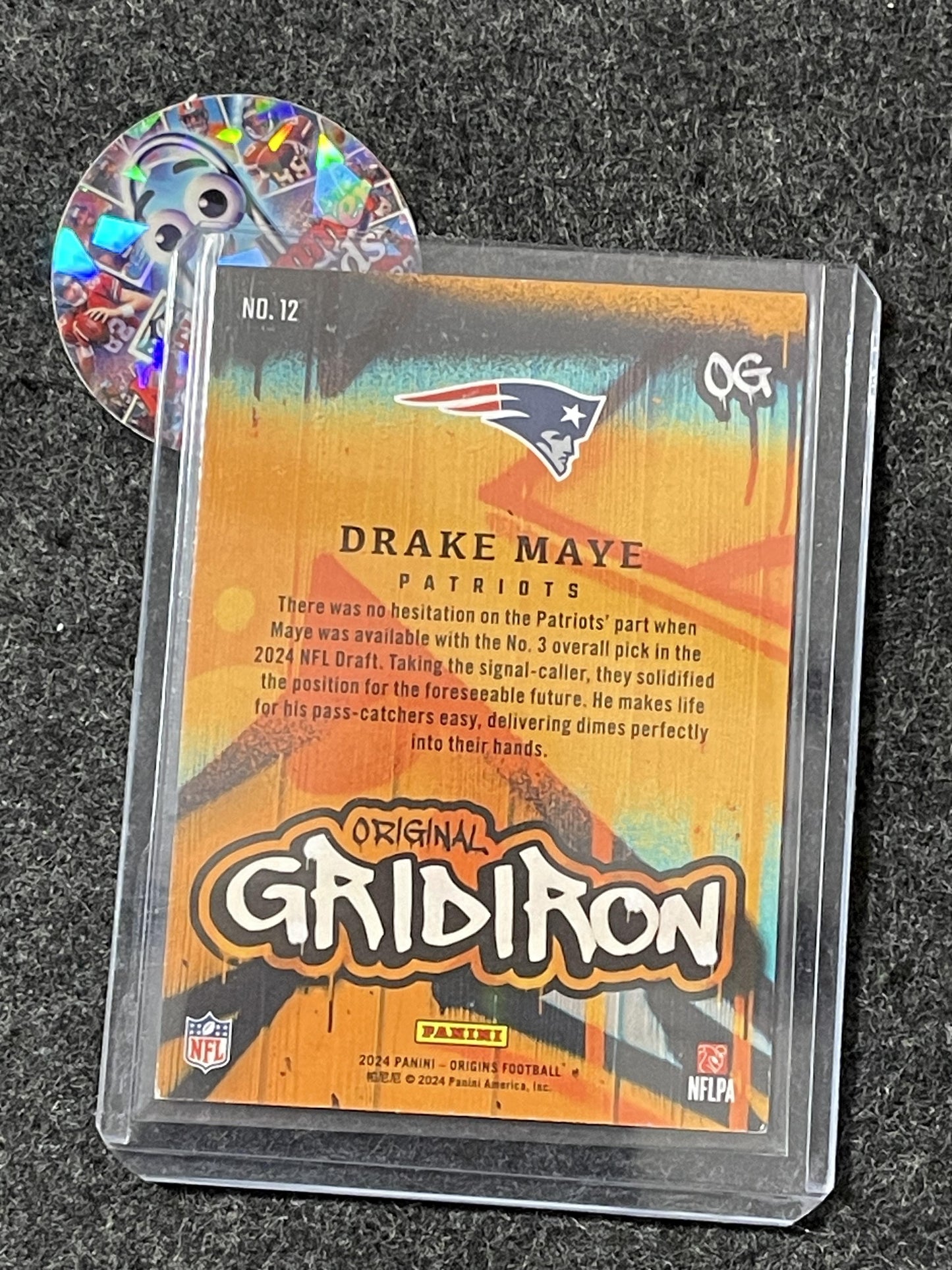 2024 Panini Origins #12 Drake Maye Original Gridiron New England Patriots