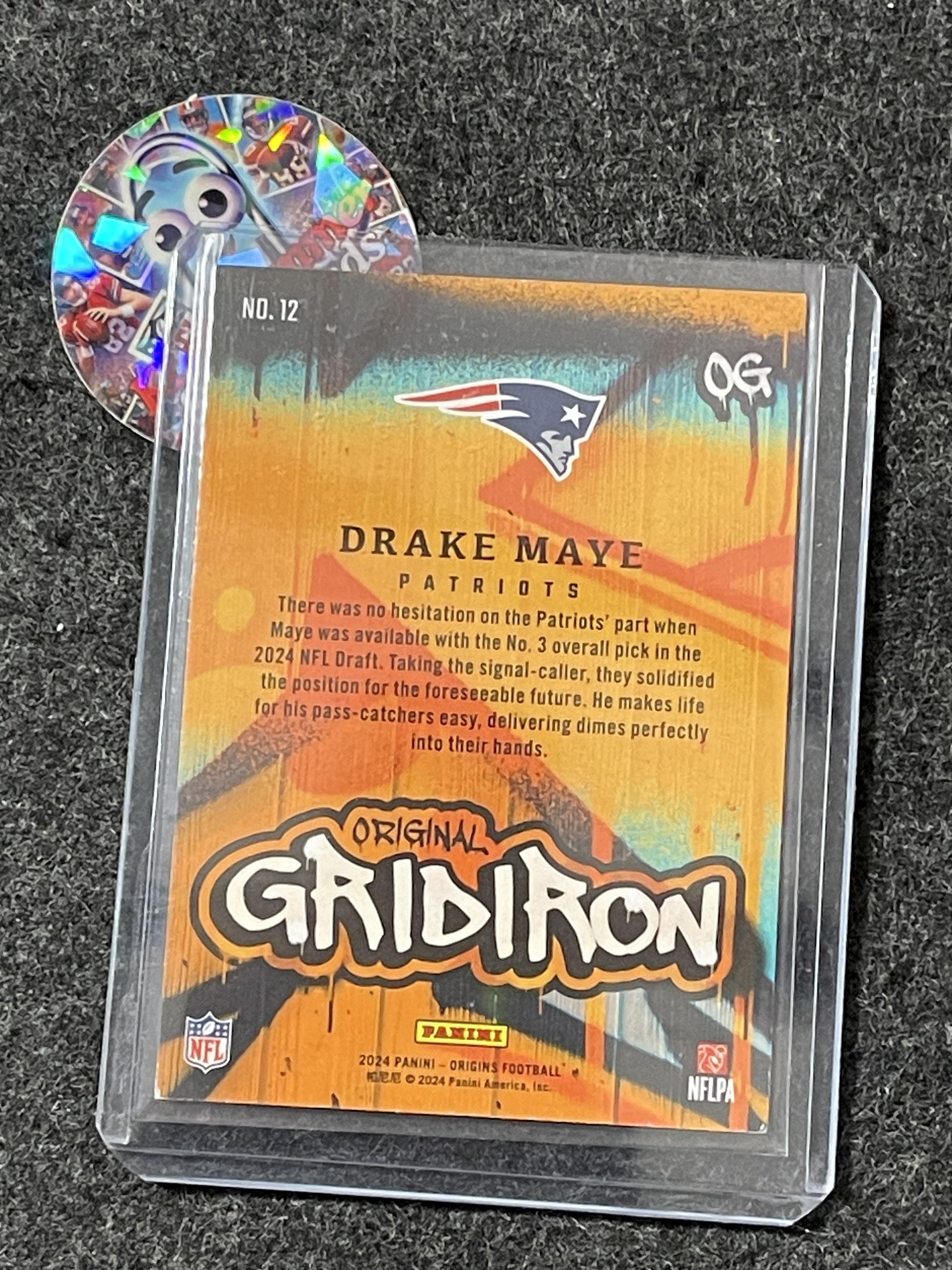 2024 Panini Origins #12 Drake Maye Original Gridiron New England Patriots