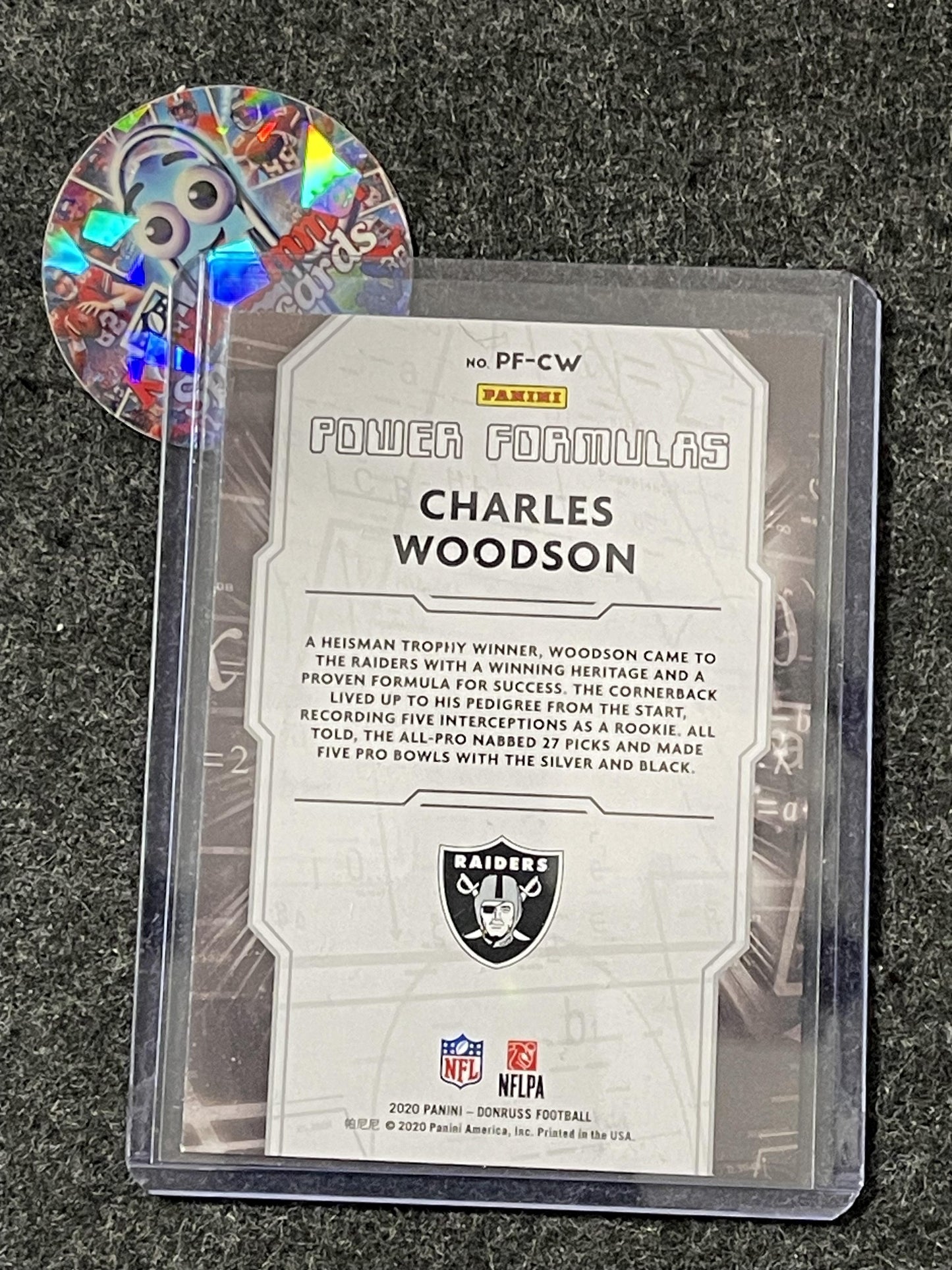 2020 Donruss #PF-CW Charles Woodson Power Formulas Oakland Raiders