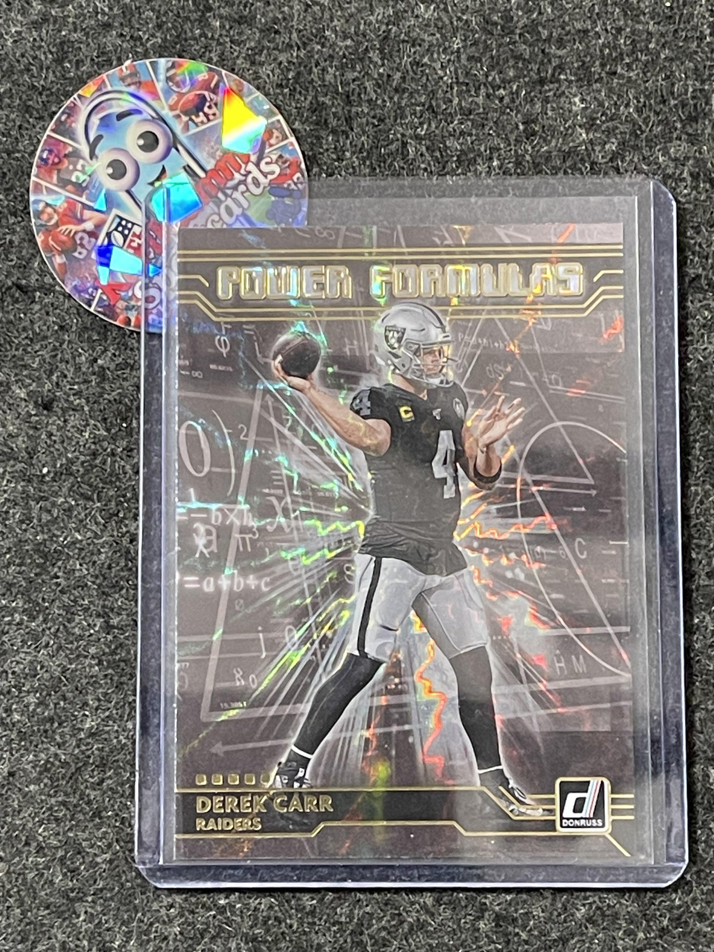 2020 Donruss #PF-DC Derek Carr Power Formulas Las Vegas Raiders