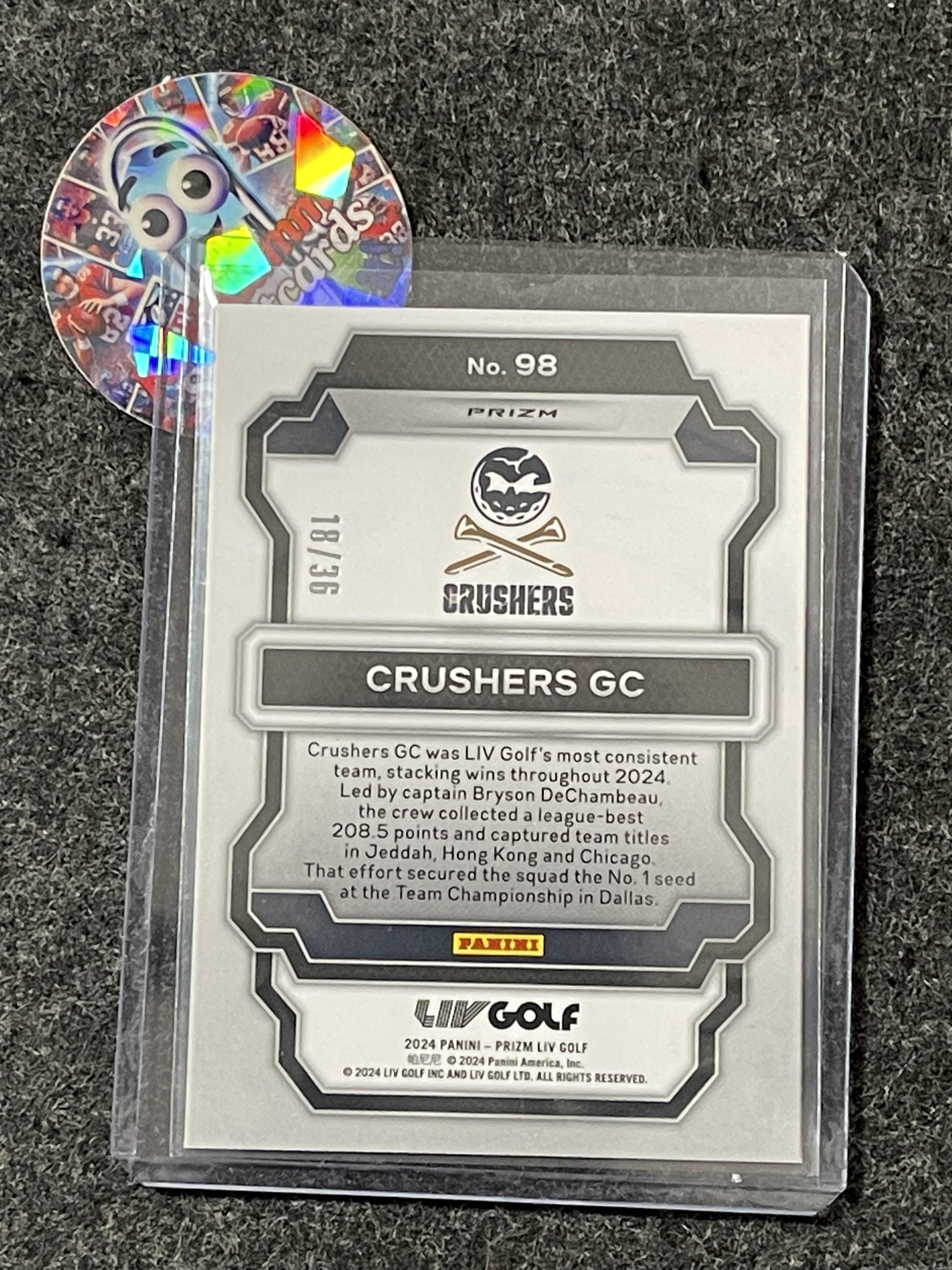 2024 Panini Prizm LIV #98 Crushers GC White Mojo #/36 SN