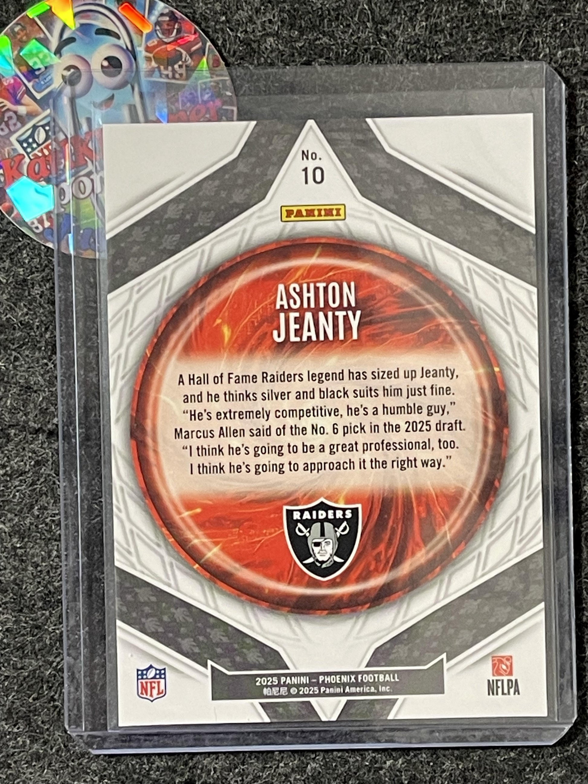 2025 Panini Phoenix #10 Ashton Jeanty Paragon Las Vegas Raiders