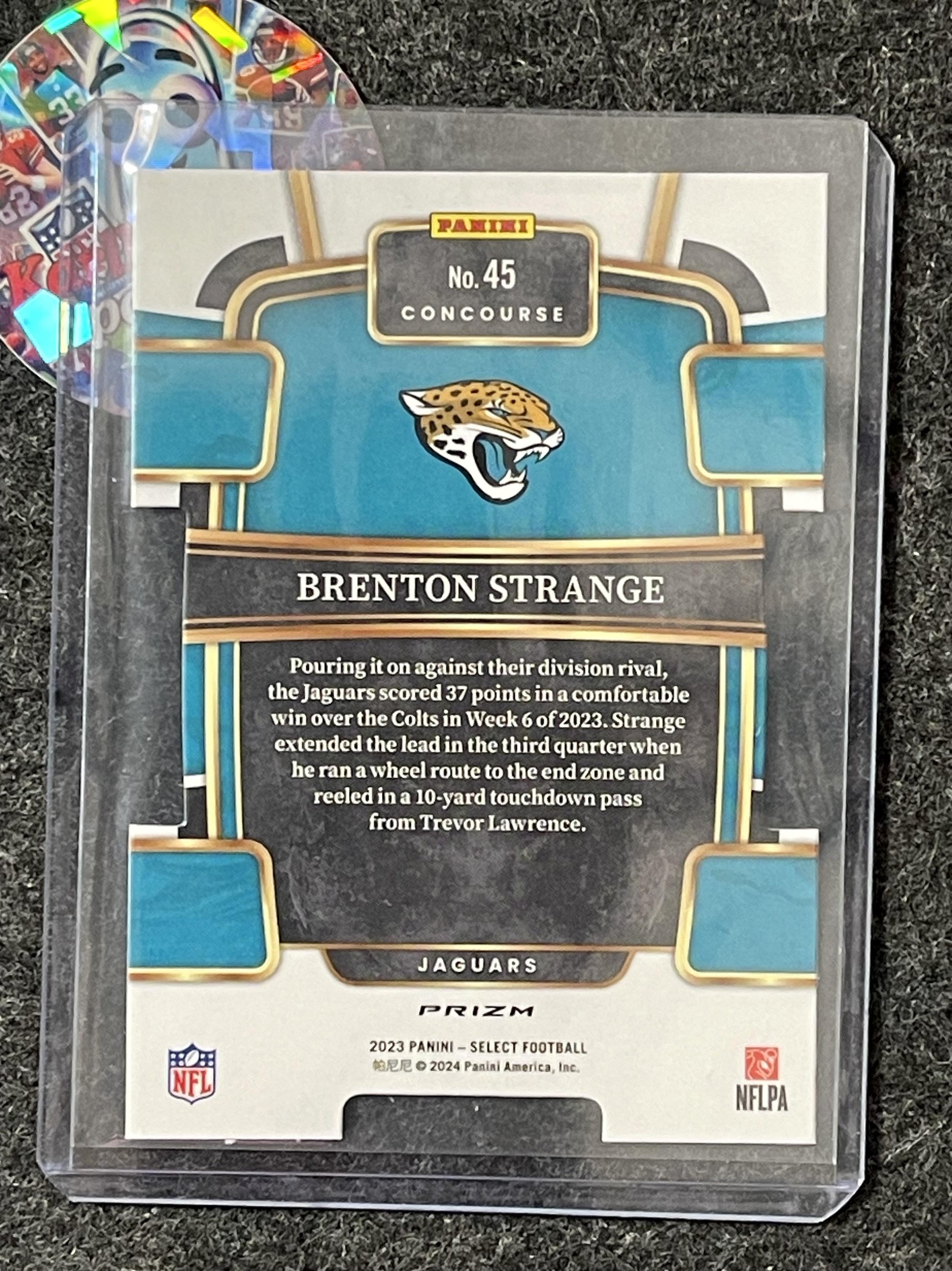 2023 Panini Select #45 Brenton Strange Silver Prizms Die Cuts Jacksonville Jaguars RC