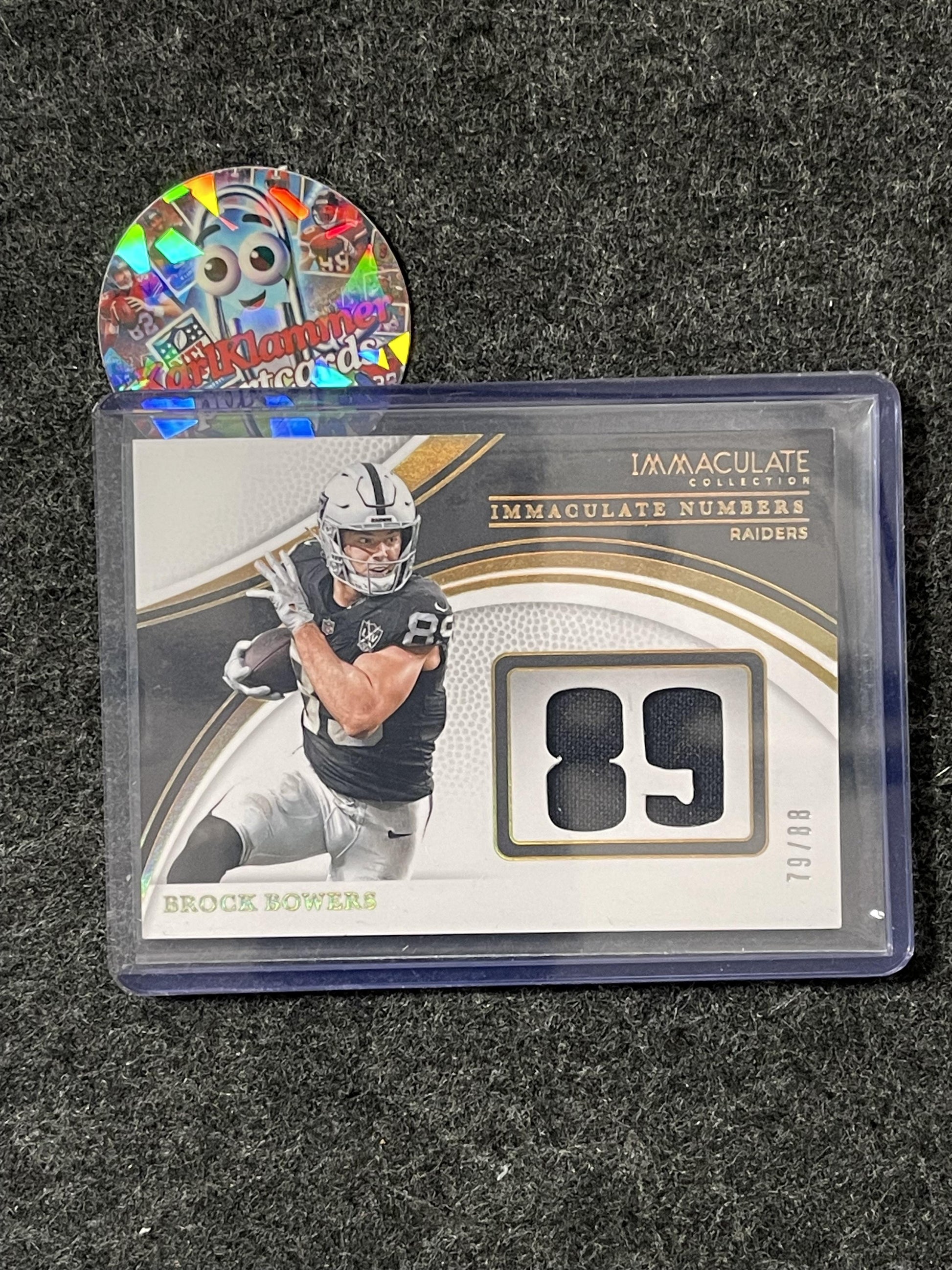 2025 Panini Immaculate Collection #INM-BBS Brock Bowers Immaculate Numbers #'d/88 Las Vegas Raiders SN,MEM