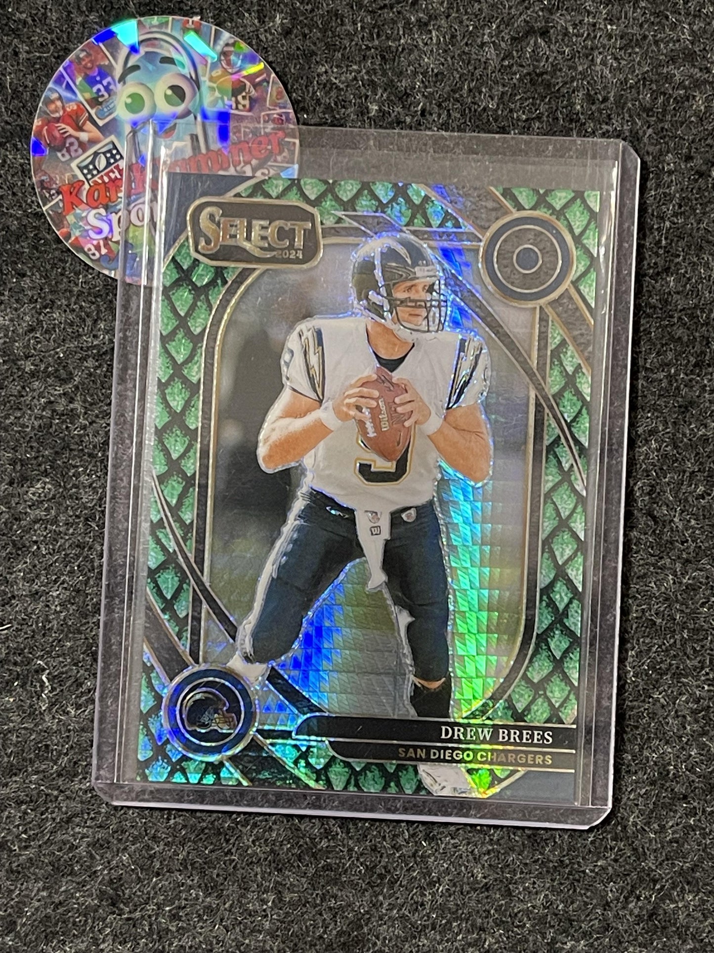 2024 Panini Select #253 Drew Brees Dragon Scale Prizm #/81 San Diego Chargers SN
