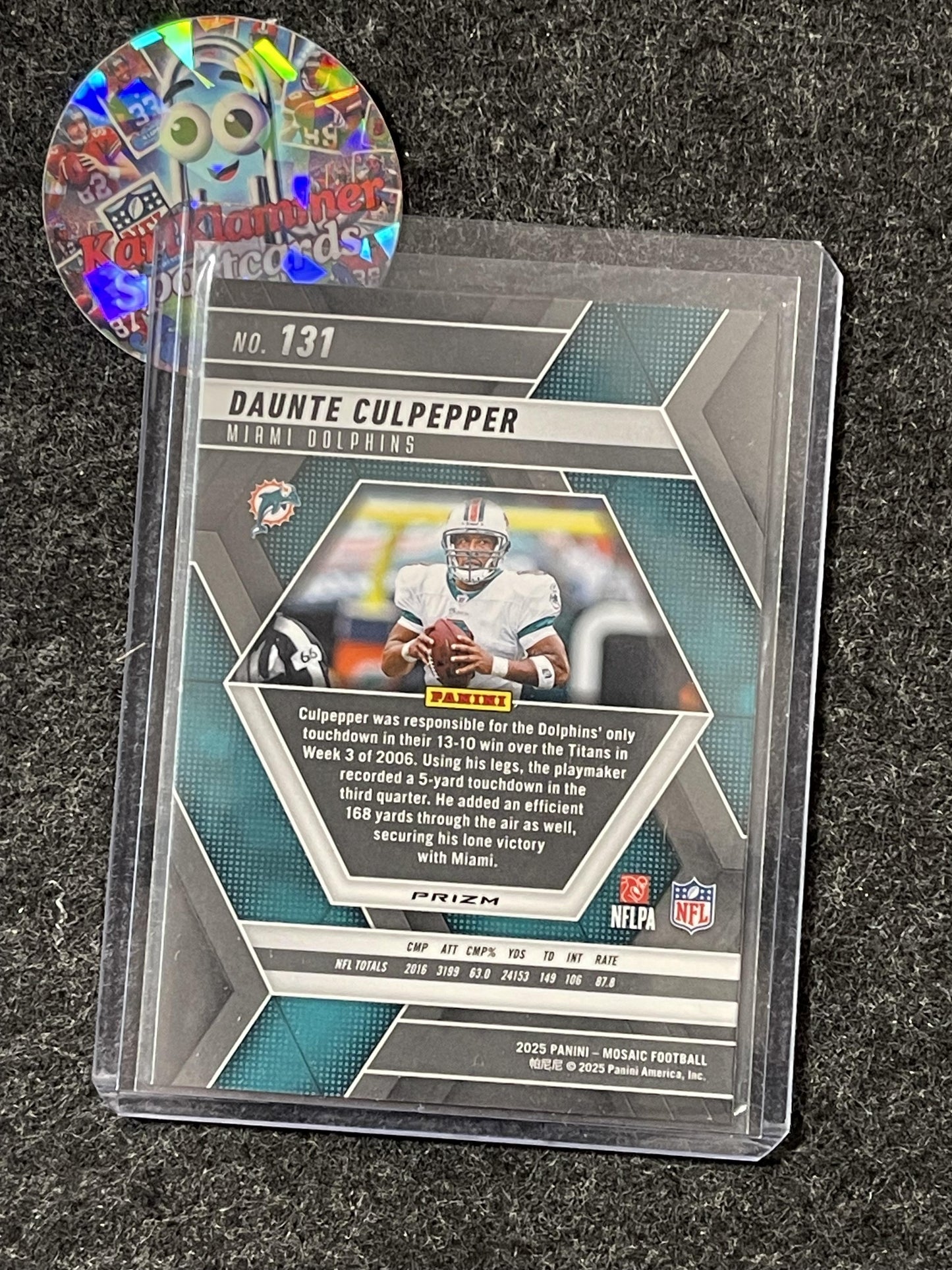2025 Panini Mosaic #131 Daunte Culpepper Mosaic Camo Pink Miami Dolphins