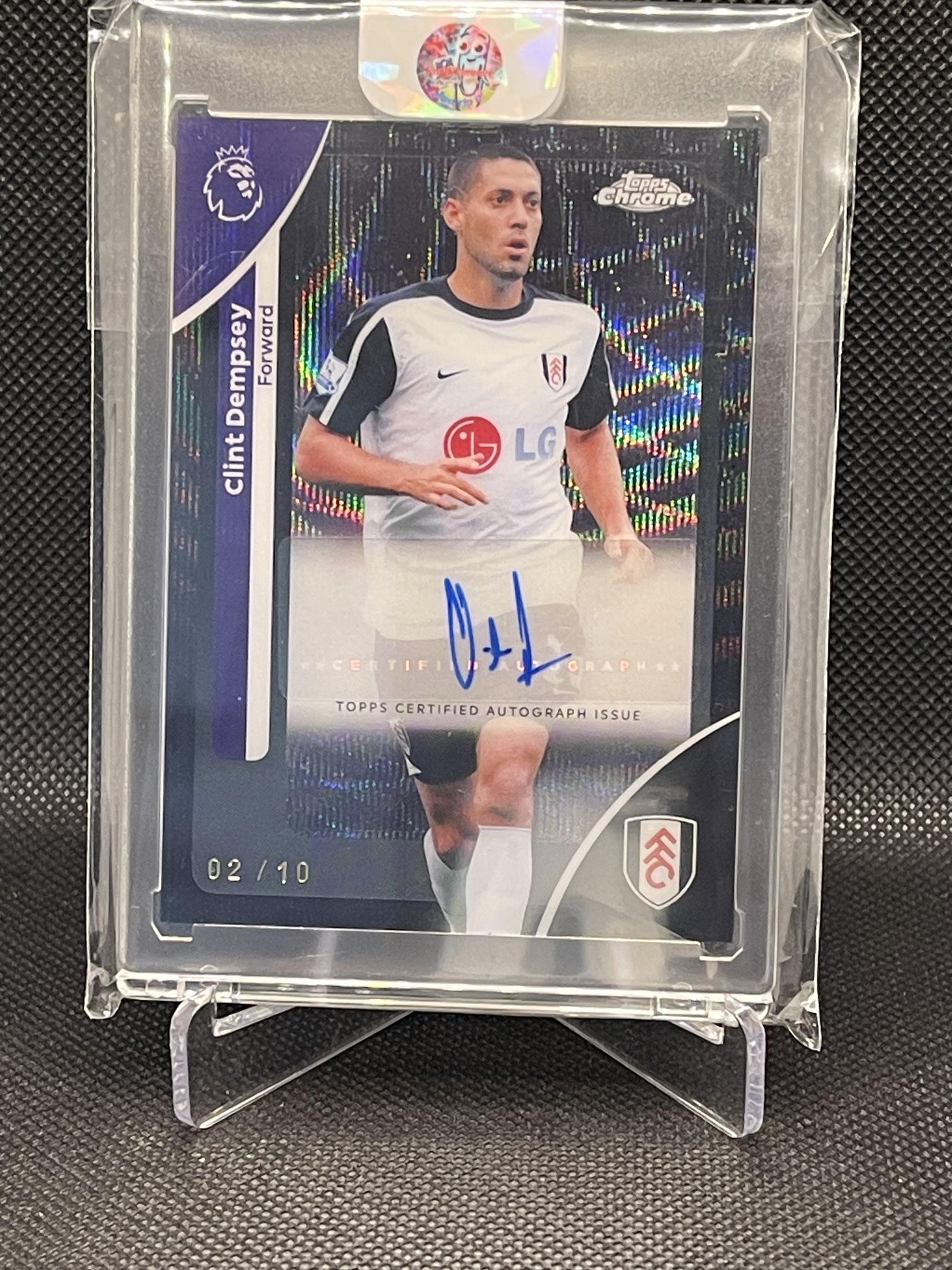 2026 Topps Chrome Premier League #CA-CD Clint Dempsey Chrome Autographs Black Wave Refractor #/10 Fulham SN,AU