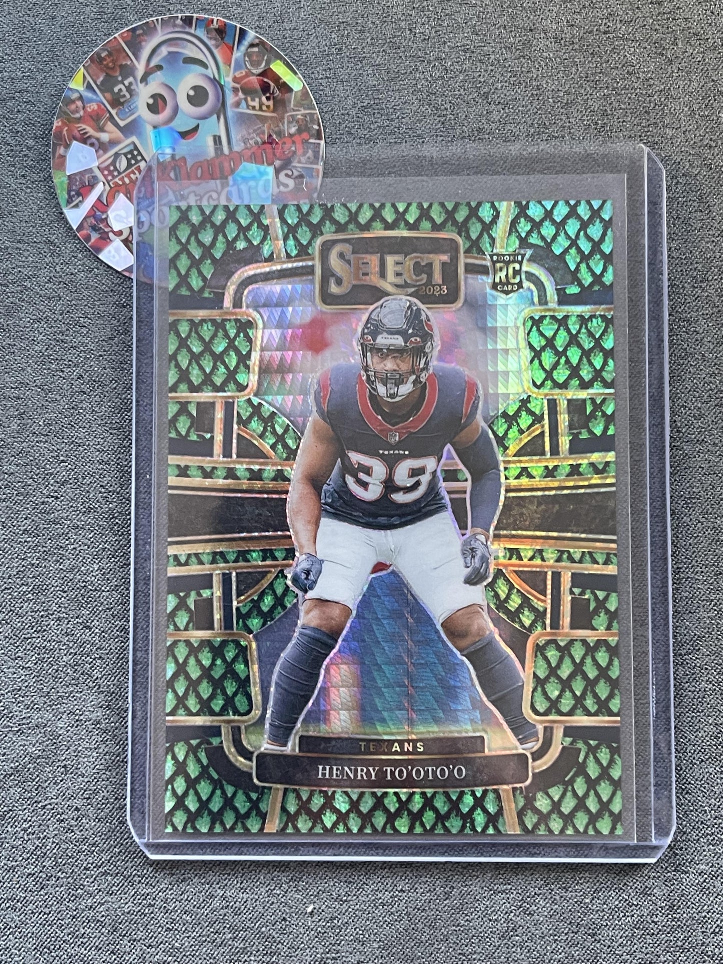 2023 Panini Select #39 Henry To'oTo'o Dragon Scale Prizms #/70 Houston Texans