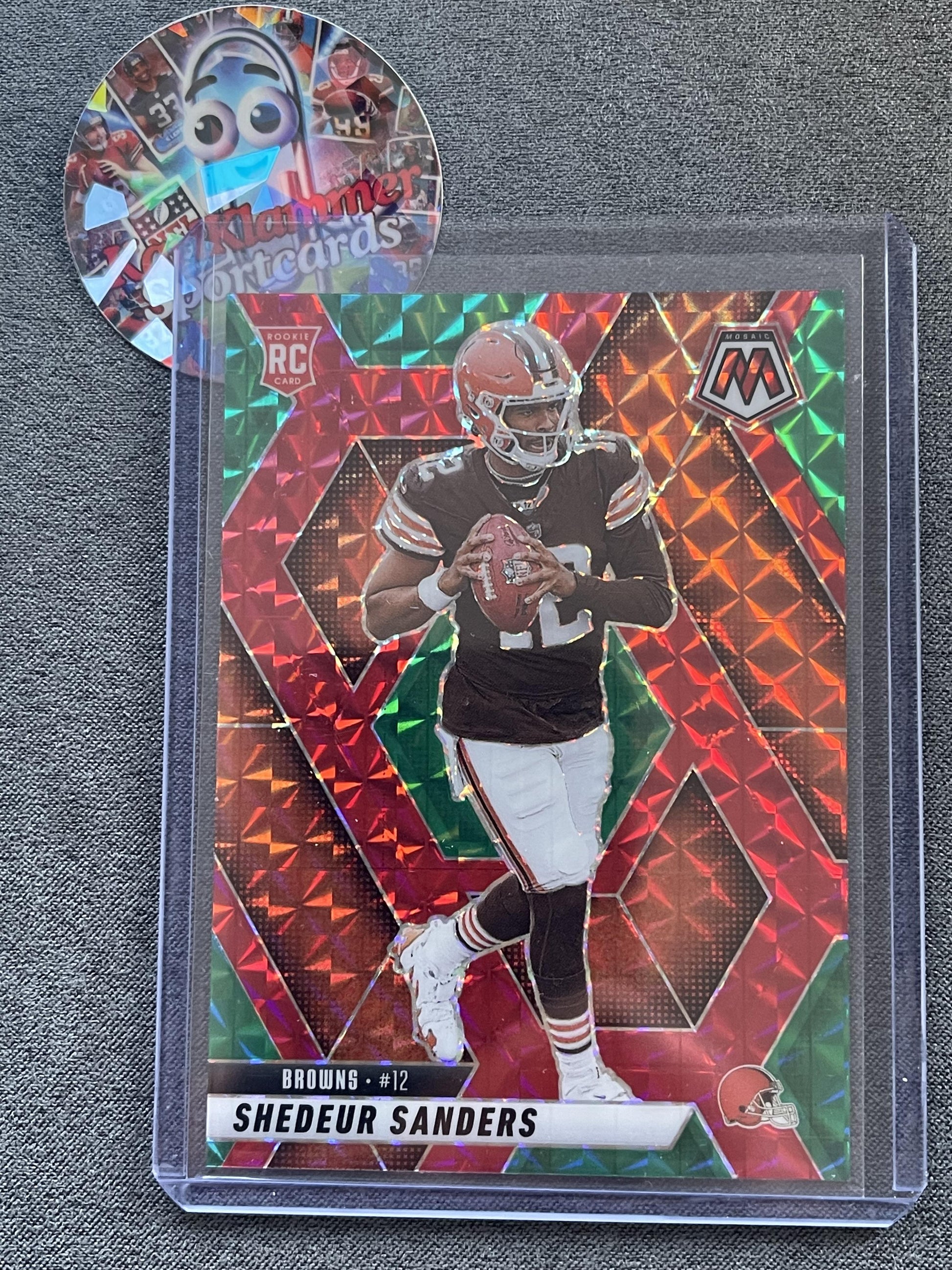 2025 Panini Mosaic #302 Shedeur Sanders Mosaic Choice Red and Green Browns
