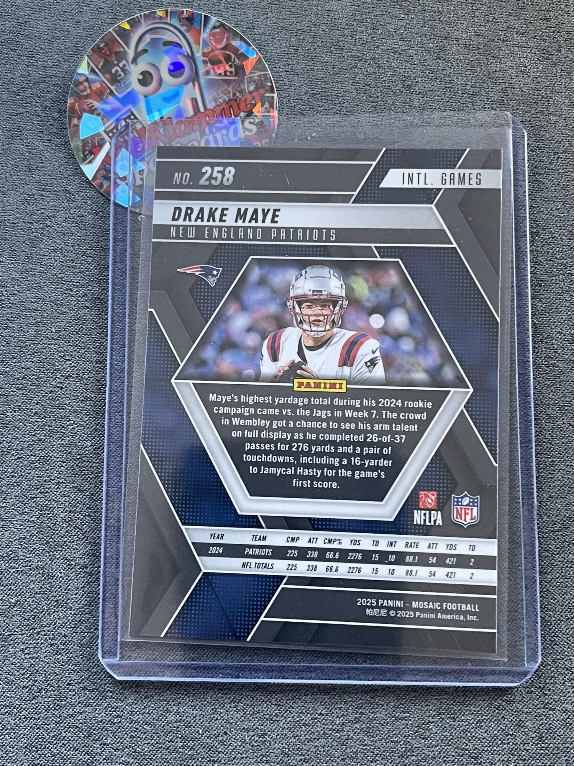 2025 Panini Mosaic #258 Drake Maye New England Patriots