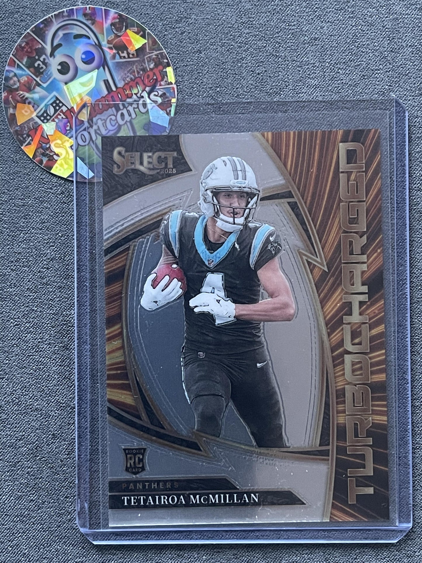 2025 Panini Select #22 Tetairoa McMillan Turbocharged Carolina Panthers
