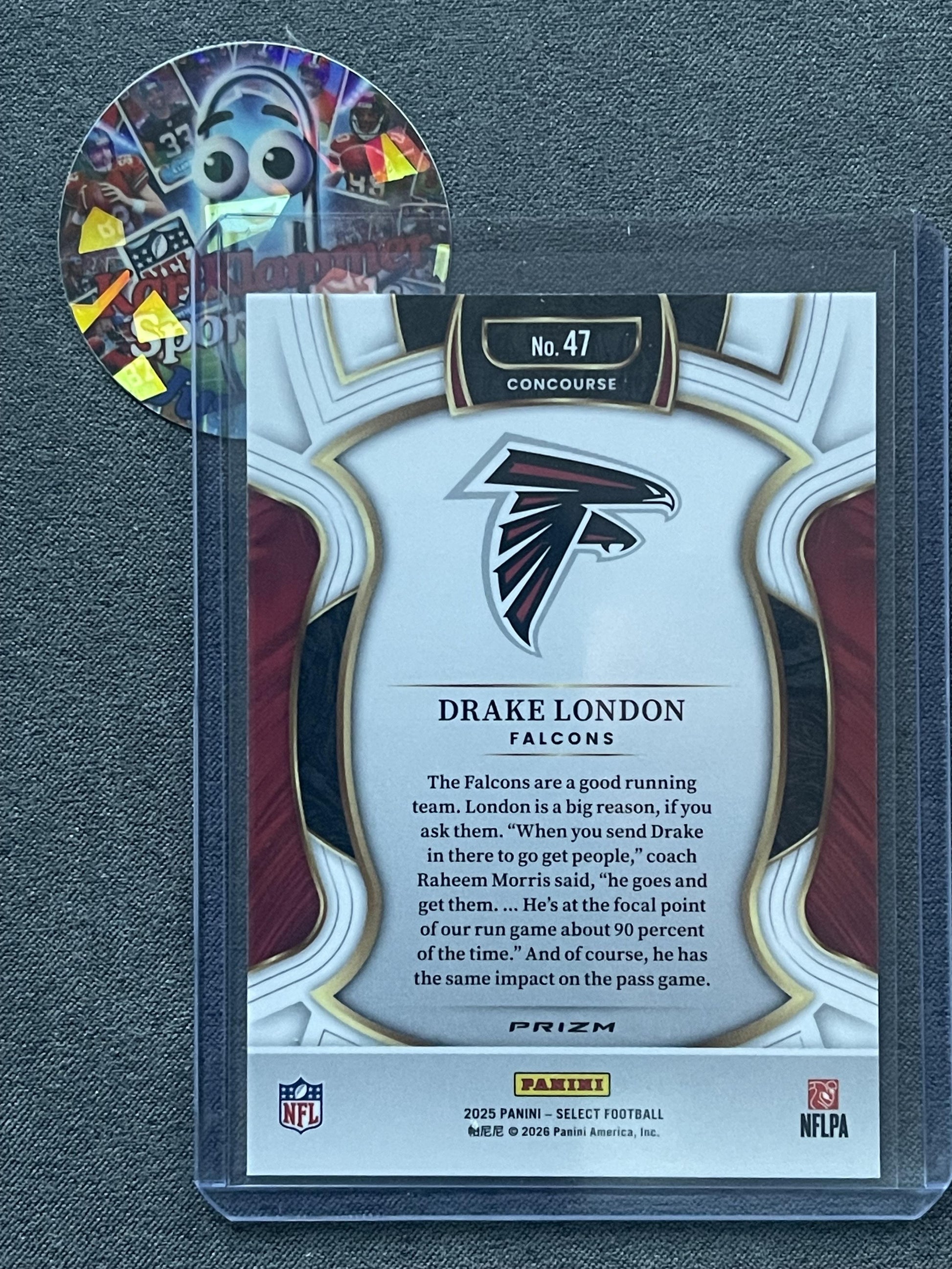 2025 Panini Select #411 Drake London Red & Blue Shock Atlanta Falcons