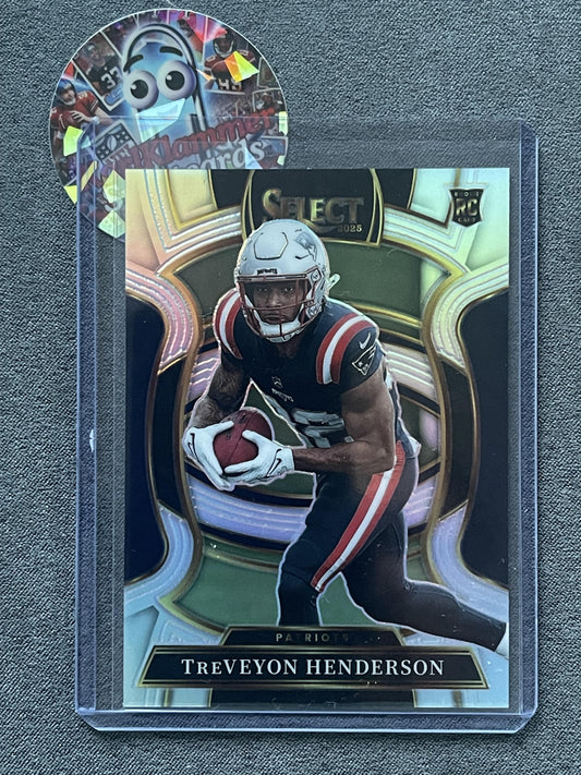 2025 Panini Select #78 TreVeyon Henderson Silver New England Patriots RC