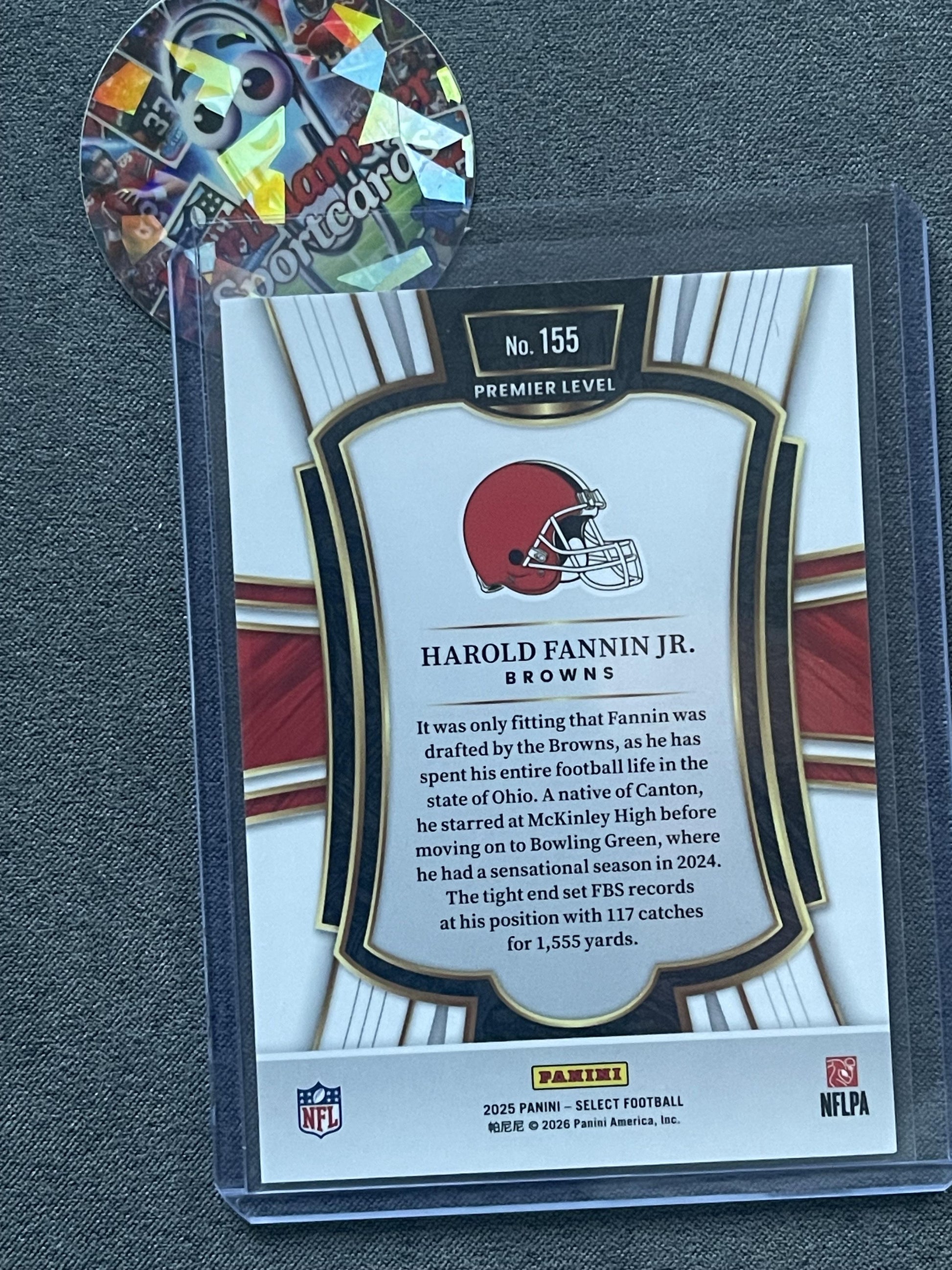 2025 Panini Select #155 Harold Fannin Jr. Cleveland Browns RC
