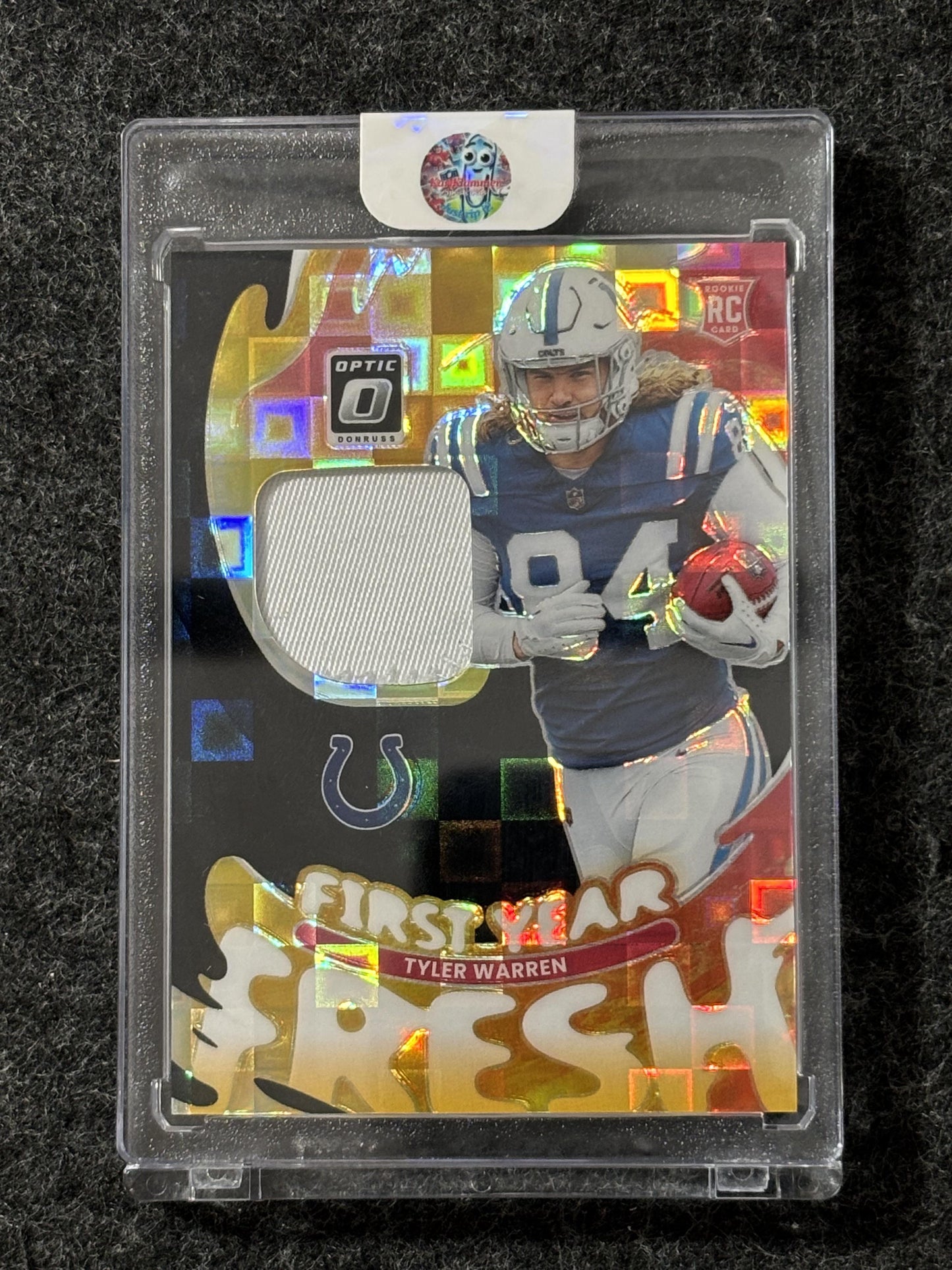 2025 Donruss Optic #FYFBH-TWN Tyler Warren First Year Fresh Black Pandora #/25 Indianapolis Colts SN,MEM