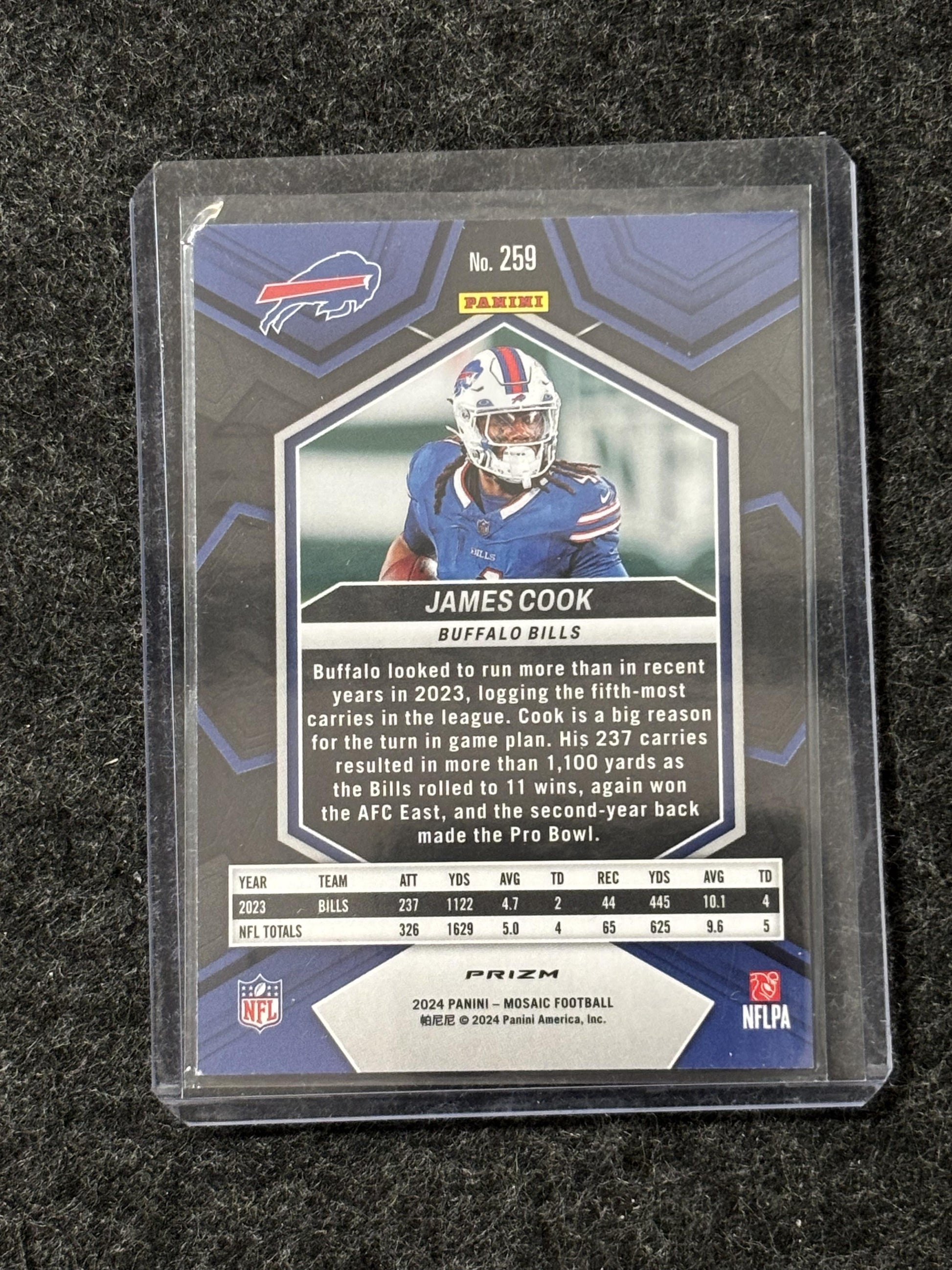2024 Panini Mosaic #259 James Cook Mosaic Camo Pink Buffalo Bills
