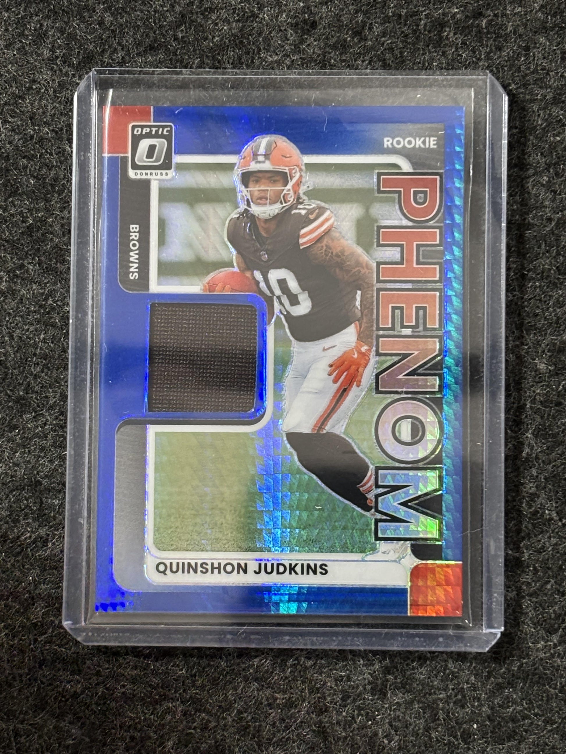 2025 Donruss Optic #RPBH-QJS Quinshon Judkins Rookie Phenoms Blue Hyper Cleveland Browns MEM