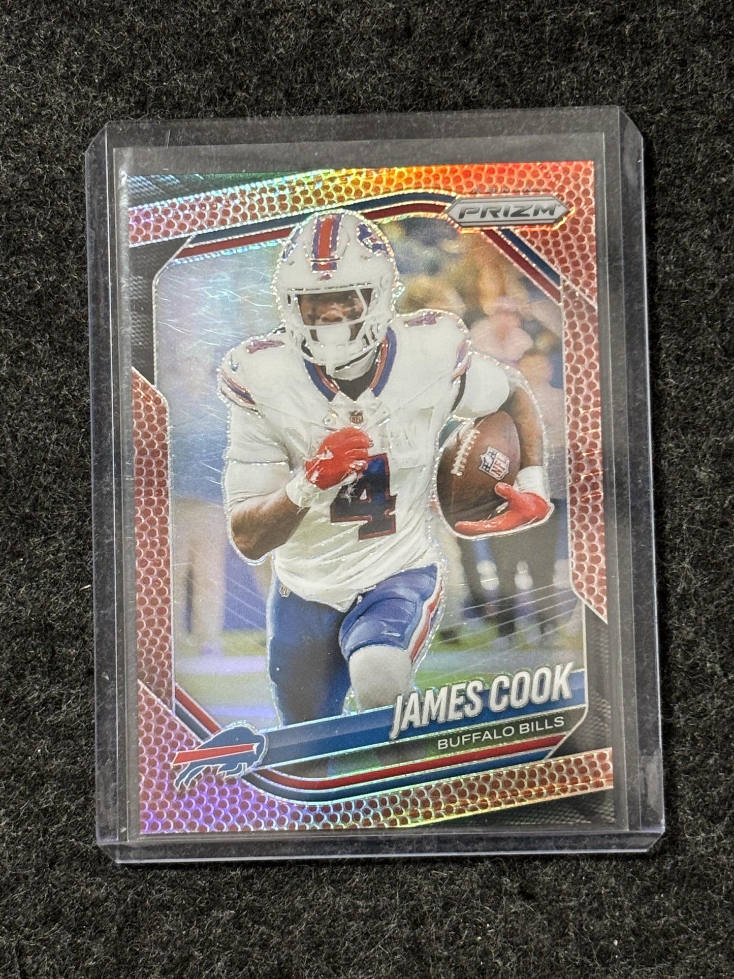 2025 Panini Prizm #27 James Cook Pigskin #/180 Buffalo Bills SN