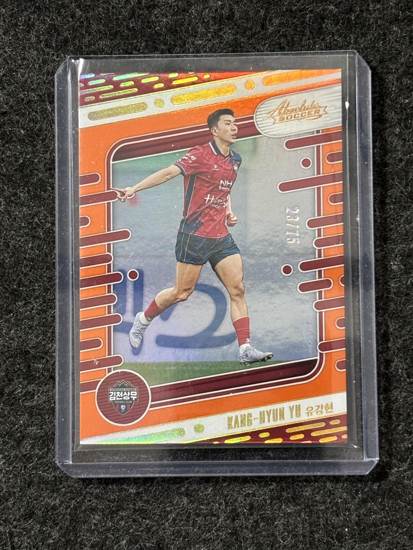 2025 Panini Absolute K League #13 Kang-Hyun Yu Spectrum Orange /75 #/75 Gimcheon Sangmu FC SN