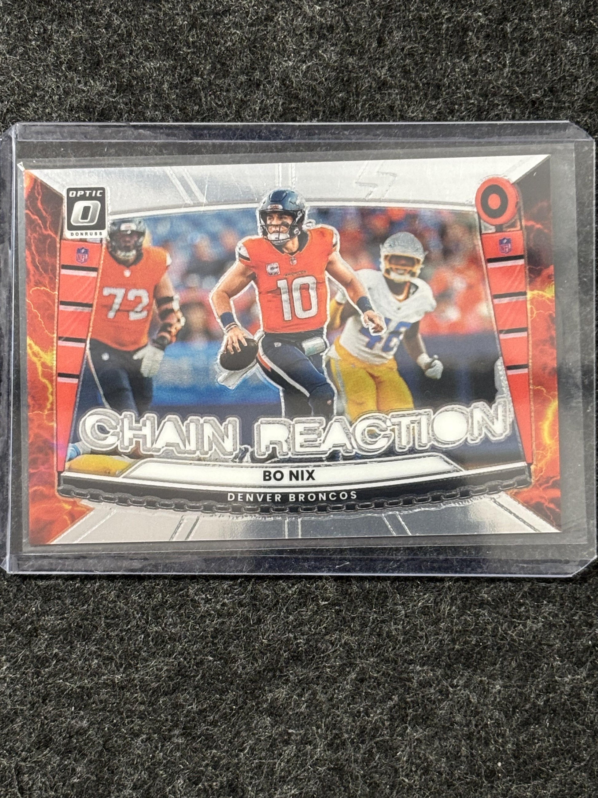 2025 Donruss Optic #8 Bo Nix Chain Reaction Denver Broncos