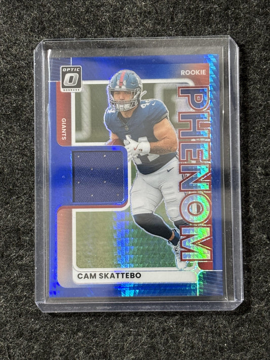 2025 Donruss Optic #RPBH-CSO Cam Skattebo Rookie Phenoms Blue Hyper New York Giants MEM