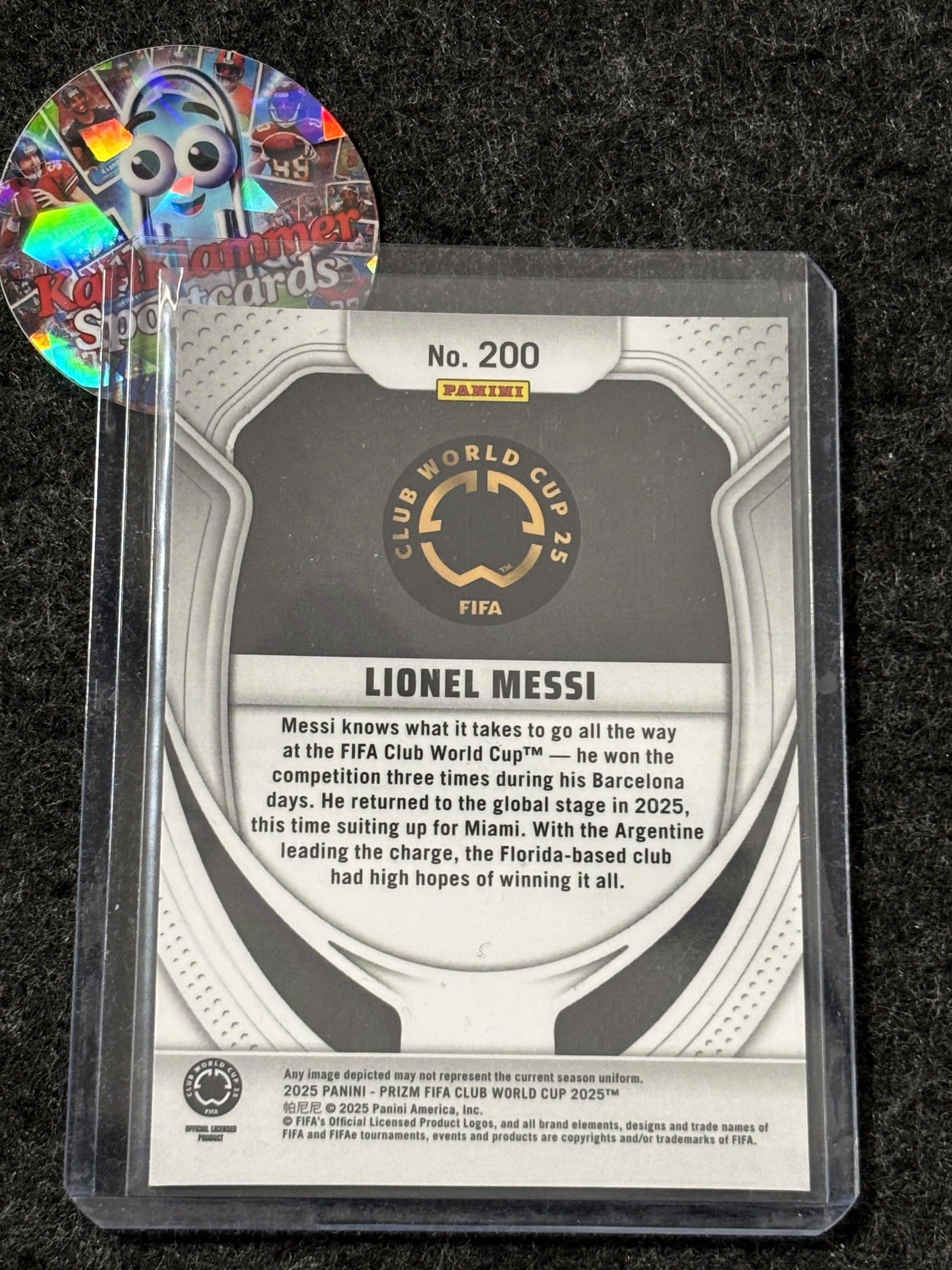 2025 Panini Prizm FIFA Club World Cup #200 Lionel Messi Inter Miami CF