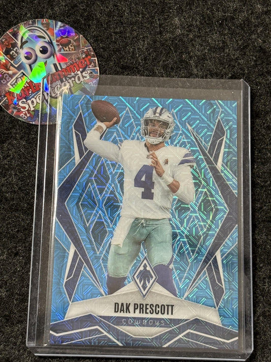 2025 Panini Phoenix #29 Dak Prescott Light Blue Mojo Prizm #/85 Dallas Cowboys SN