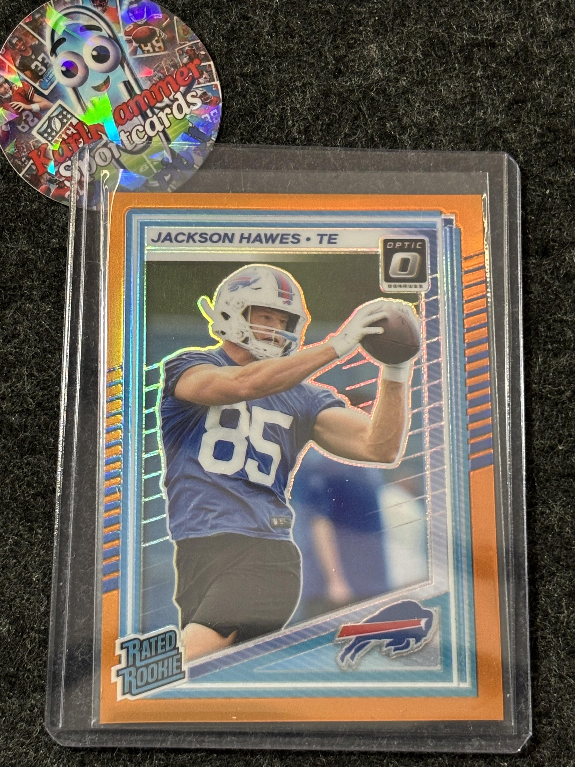 2025 Donruss Optic #224 Jackson Hawes Orange #/299 Buffalo Bills SN,RC