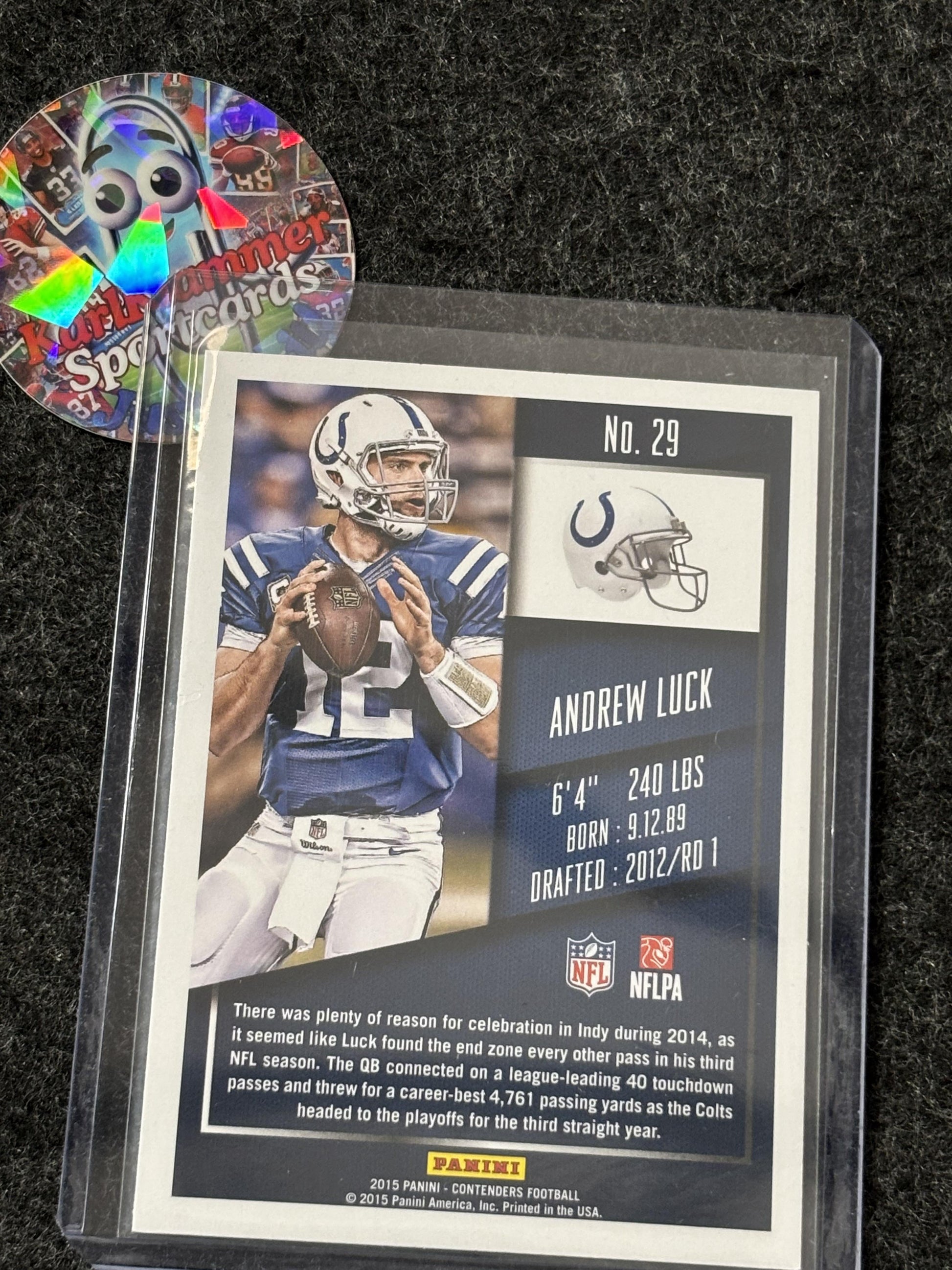 2015 Panini Contenders #29 Andrew Luck Indianapolis Colts