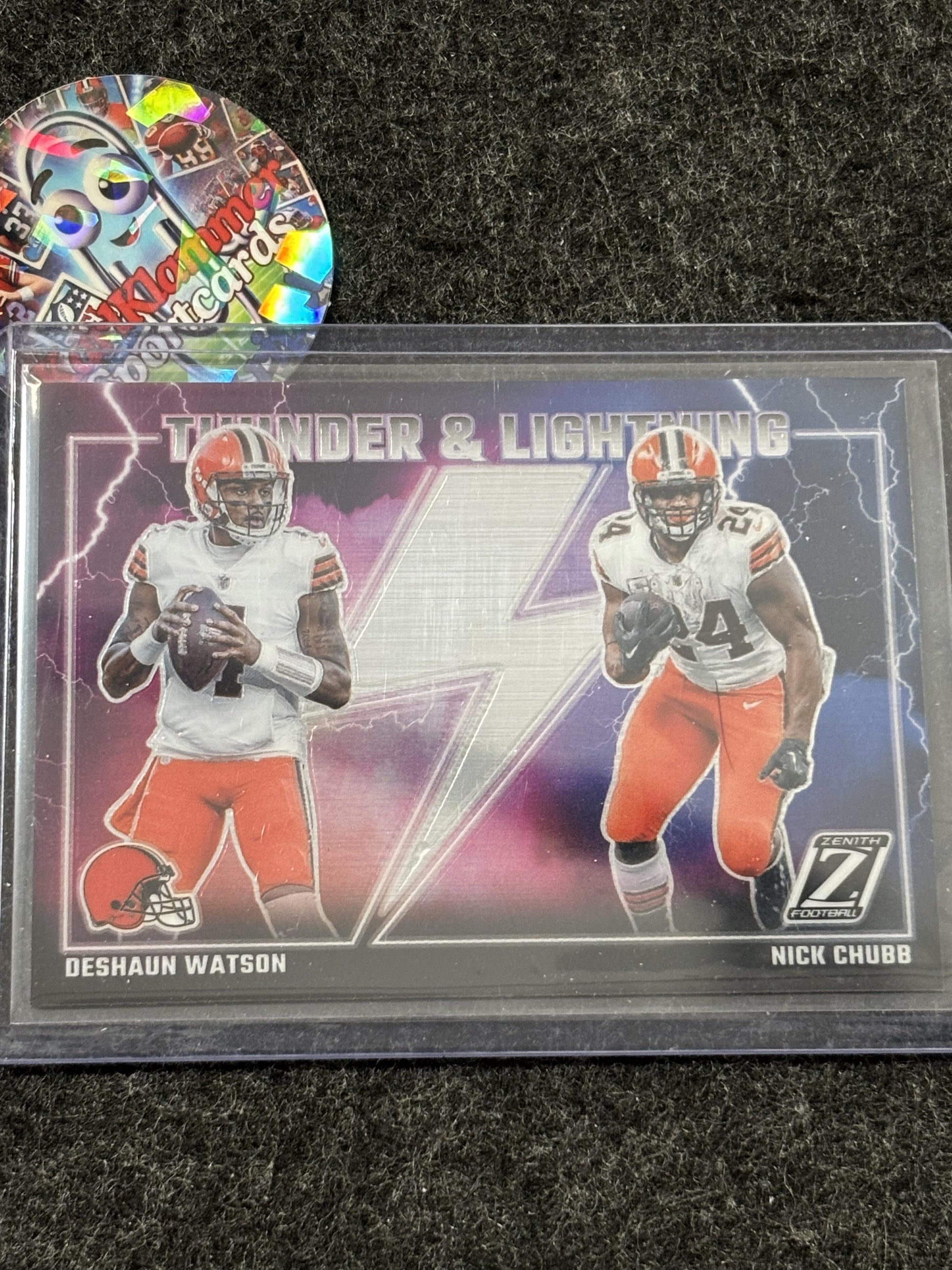 2023 Panini Zenith #6 Deshaun Watson / Nick Chubb Thunder and Lightning Cleveland Browns