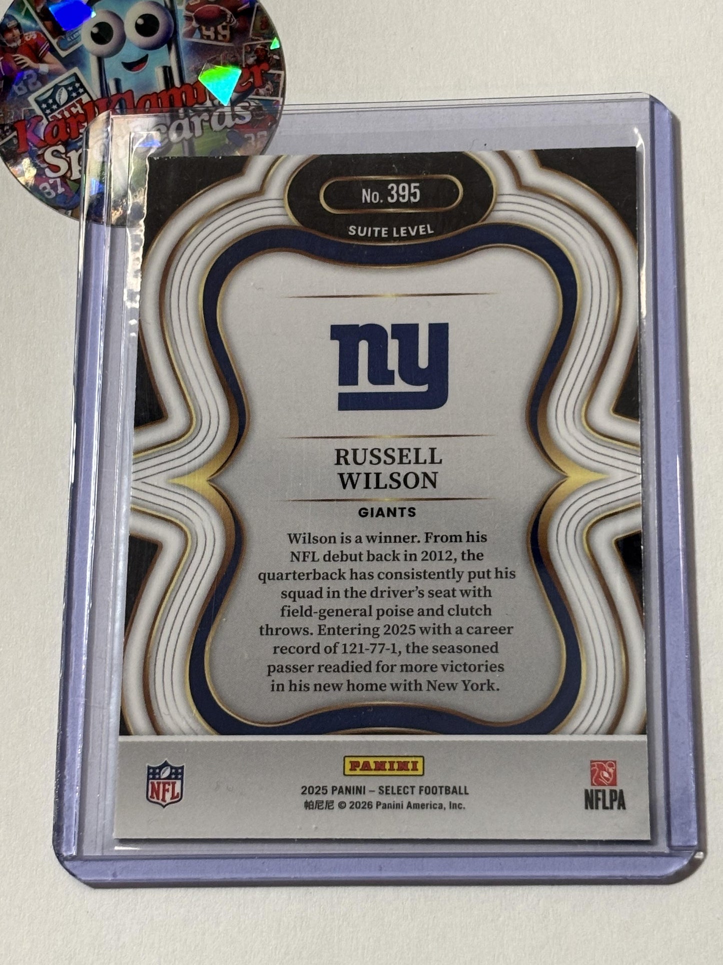 2025 Panini Select #395 Russell Wilson New York Giants