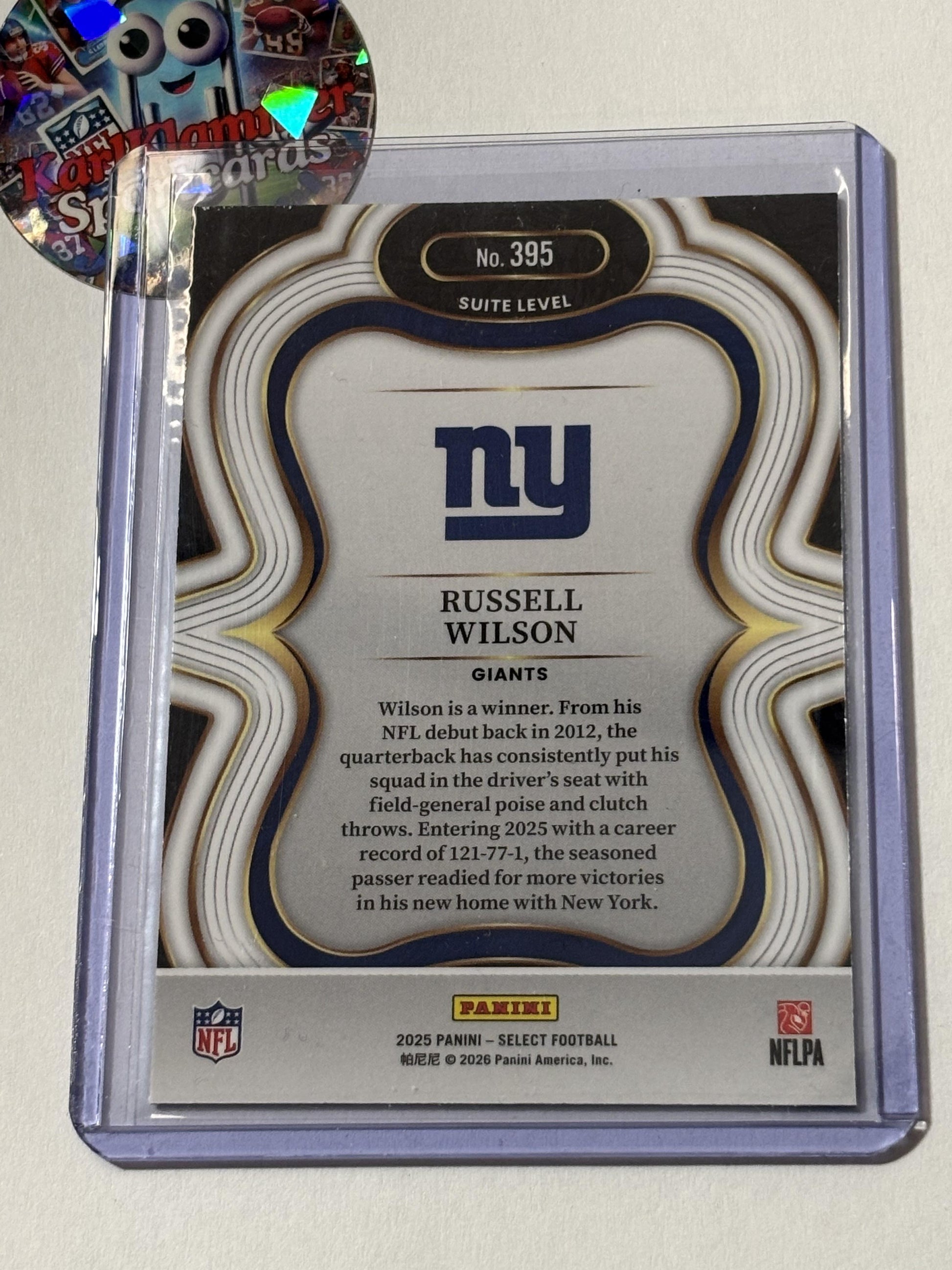 2025 Panini Select #395 Russell Wilson New York Giants