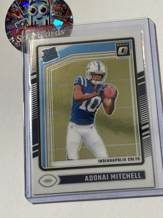 2024 Donruss Optic #203 Adonai Mitchell Holo Indianapolis Colts