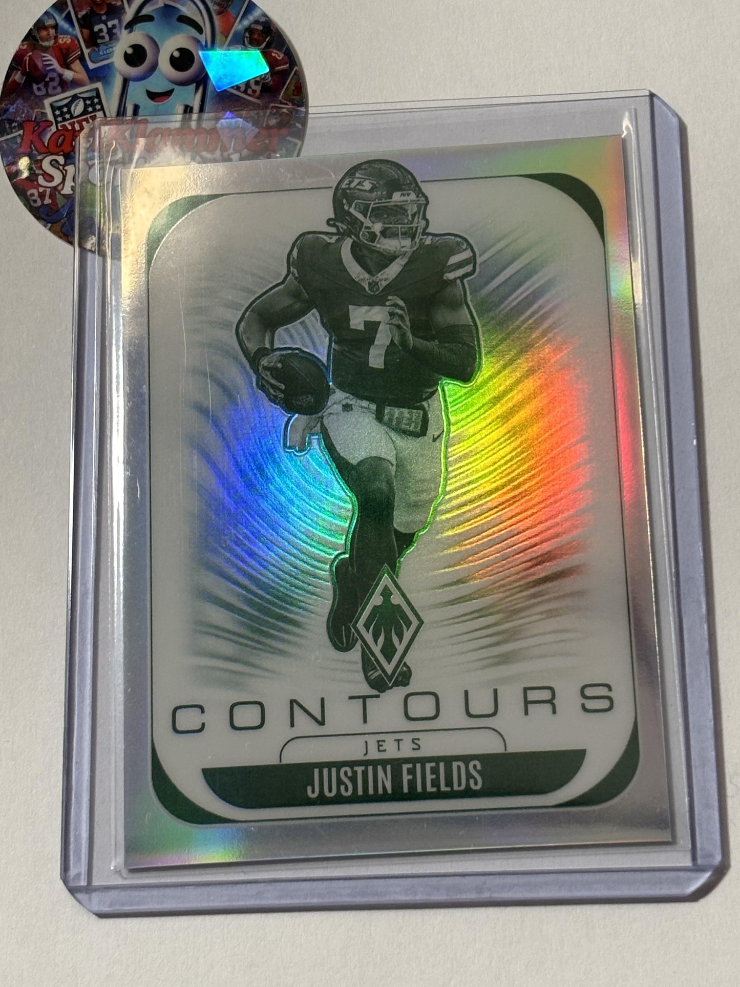2025 Panini Phoenix #25 Justin Fields Contours New York Jets