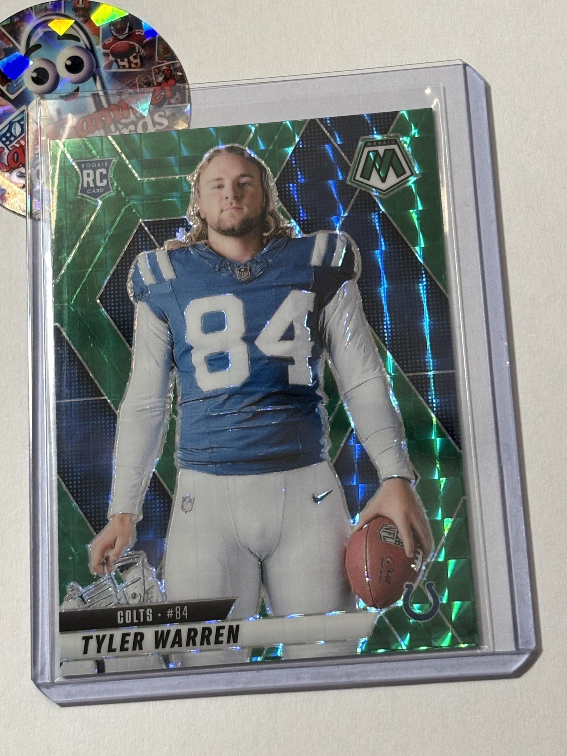 2025 Panini Mosaic #281 Tyler Warren Mosaic Green Indianapolis Colts RC