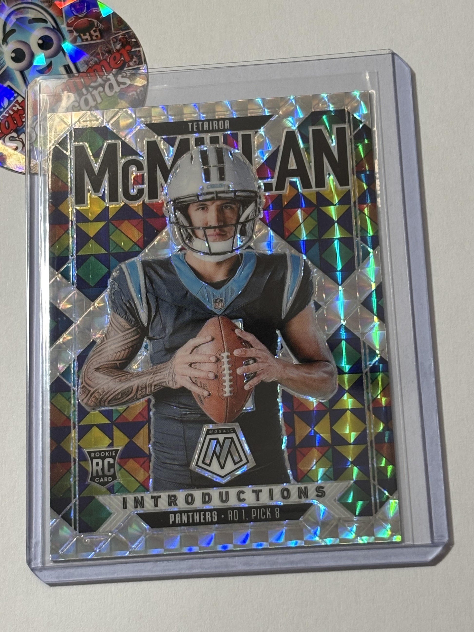 2025 Panini Mosaic #8 Tetairoa McMillan Introductions Mosaic Carolina Panthers