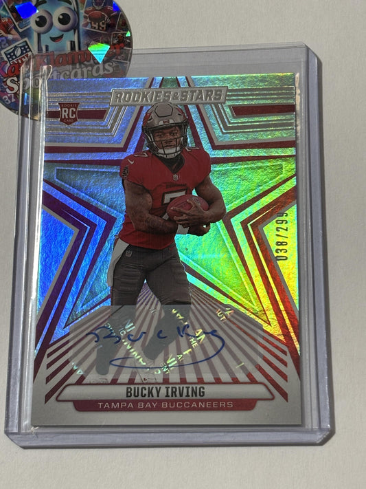 2024 Panini Rookies & Stars #115 Bucky Irving Signatures #/299 Tampa Bay Buccaneers SN,AU