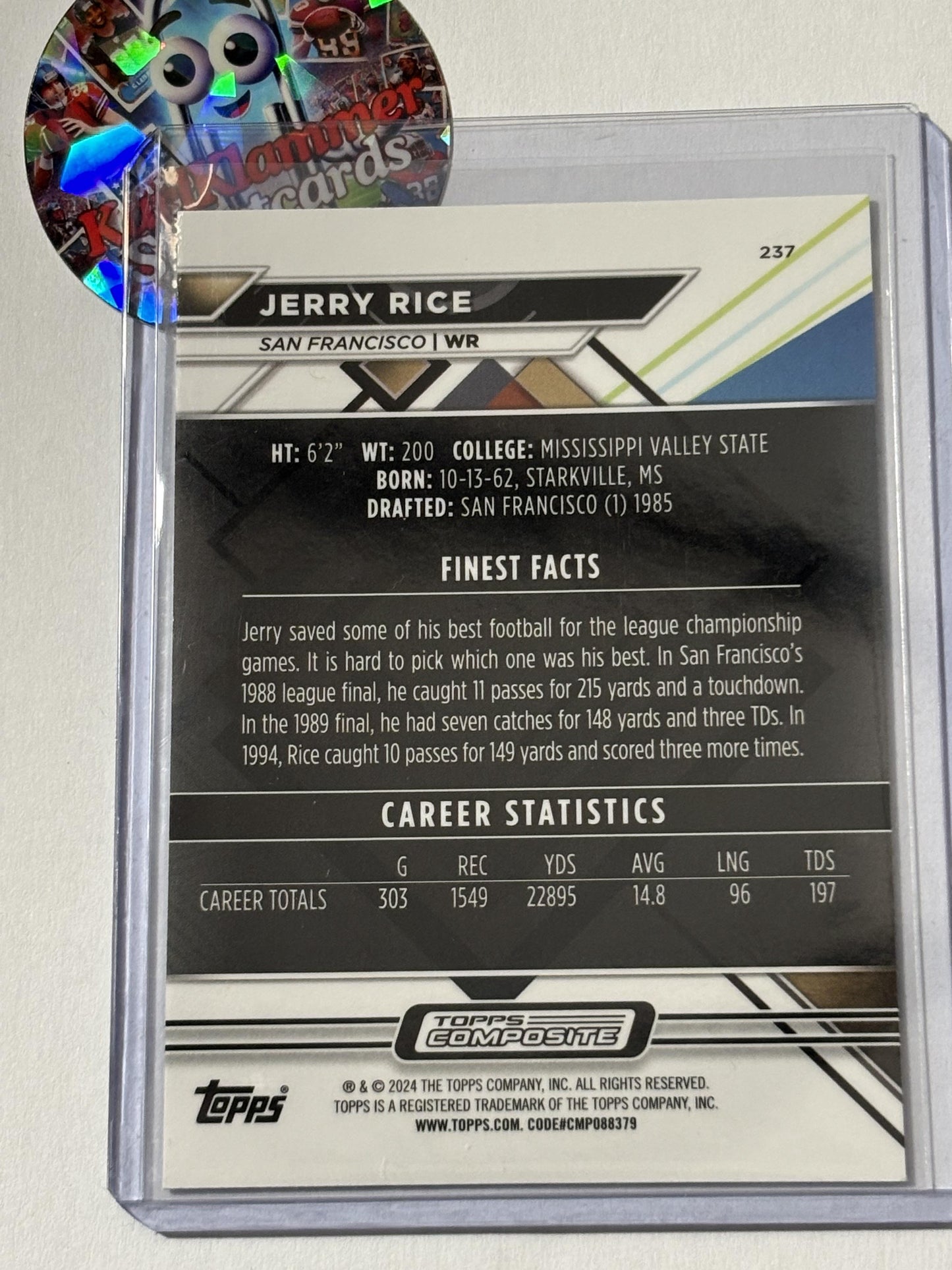 2023 Topps Composite #237 Jerry Rice San Francisco 49ers