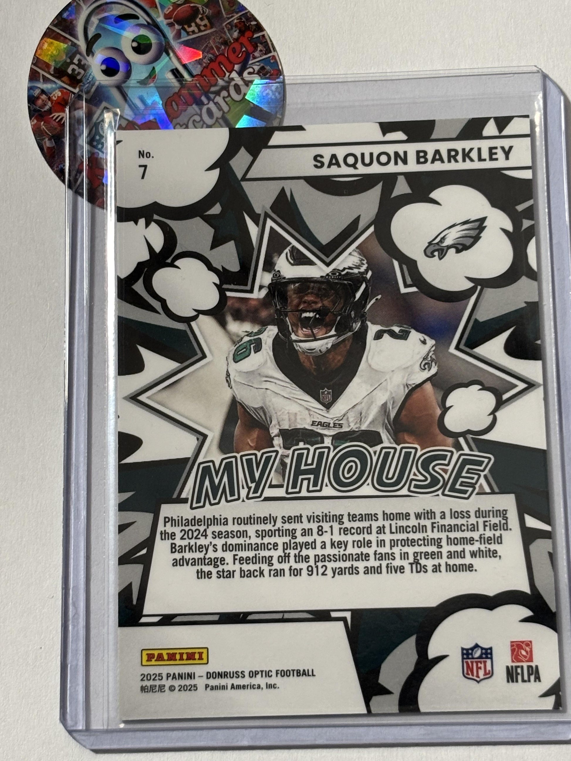 2025 Donruss Optic #7 Saquon Barkley My House Philadelphia Eagles