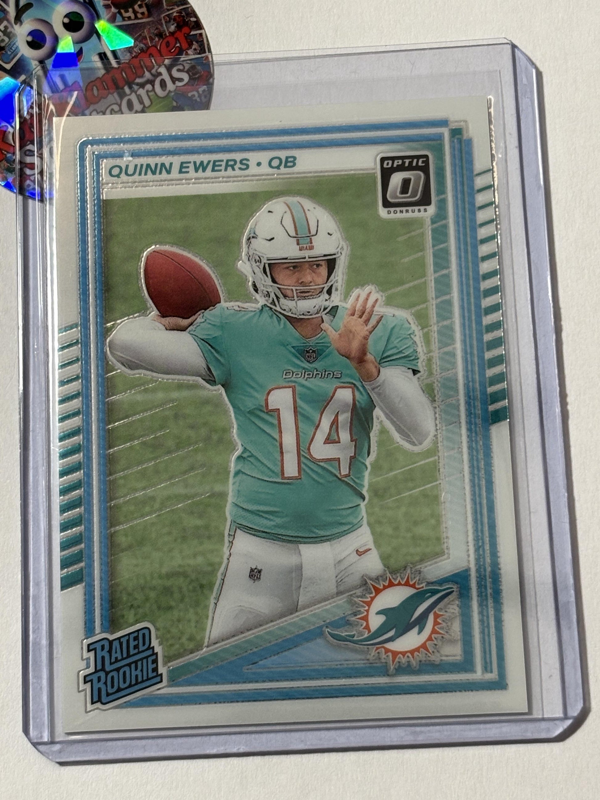2025 Donruss Optic #213 Quinn Ewers Miami Dolphins RC