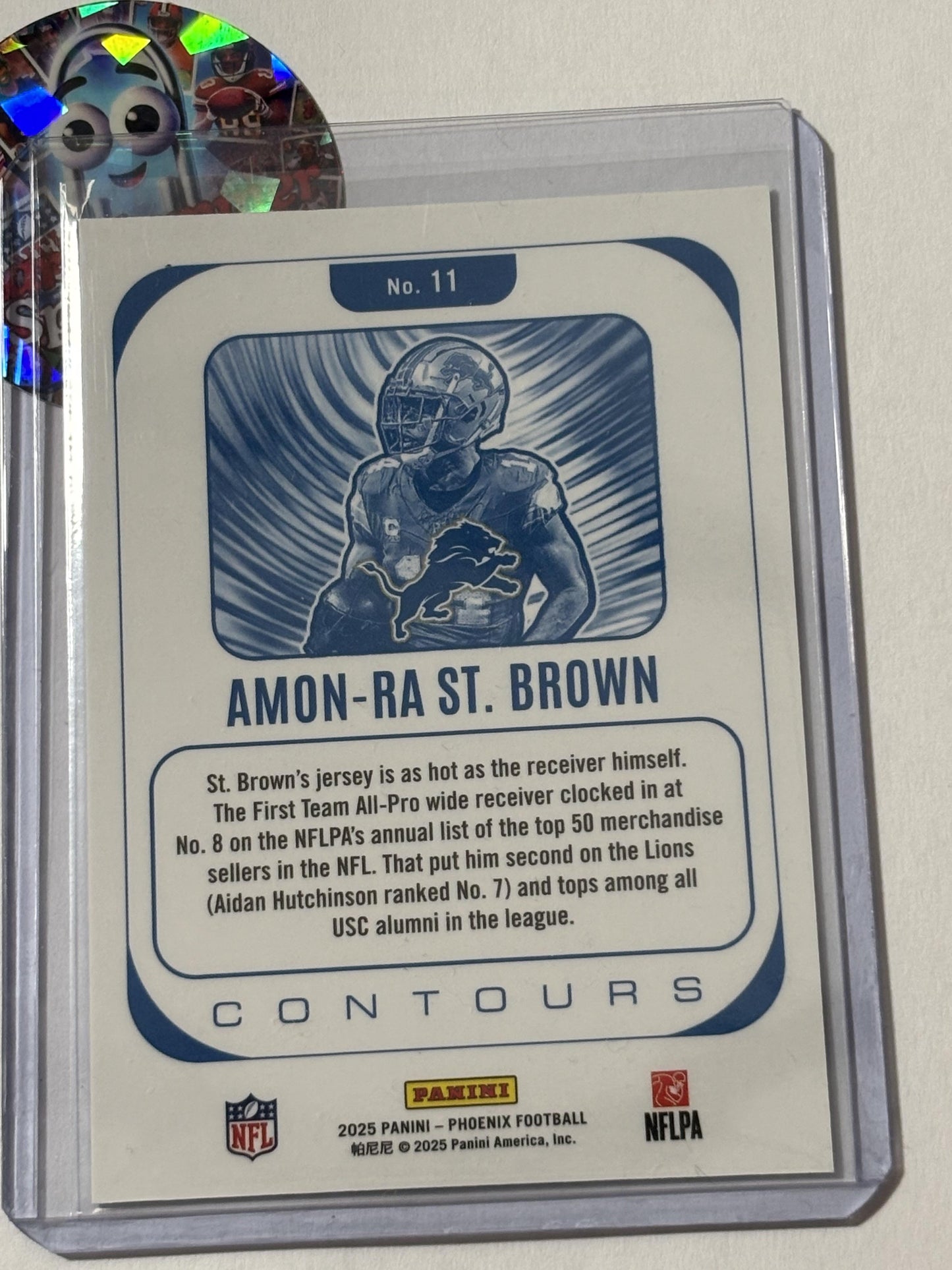 2025 Panini Phoenix #11 Amon-Ra St. Brown Contours Detroit Lions