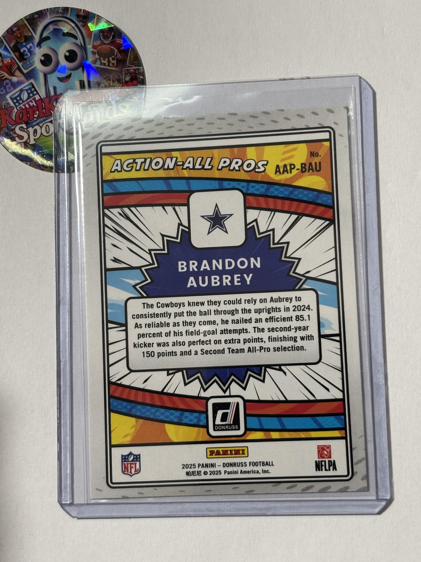 2025 Donruss #AAP-BAU Brandon Aubrey Action-All Pros Dallas Cowboys