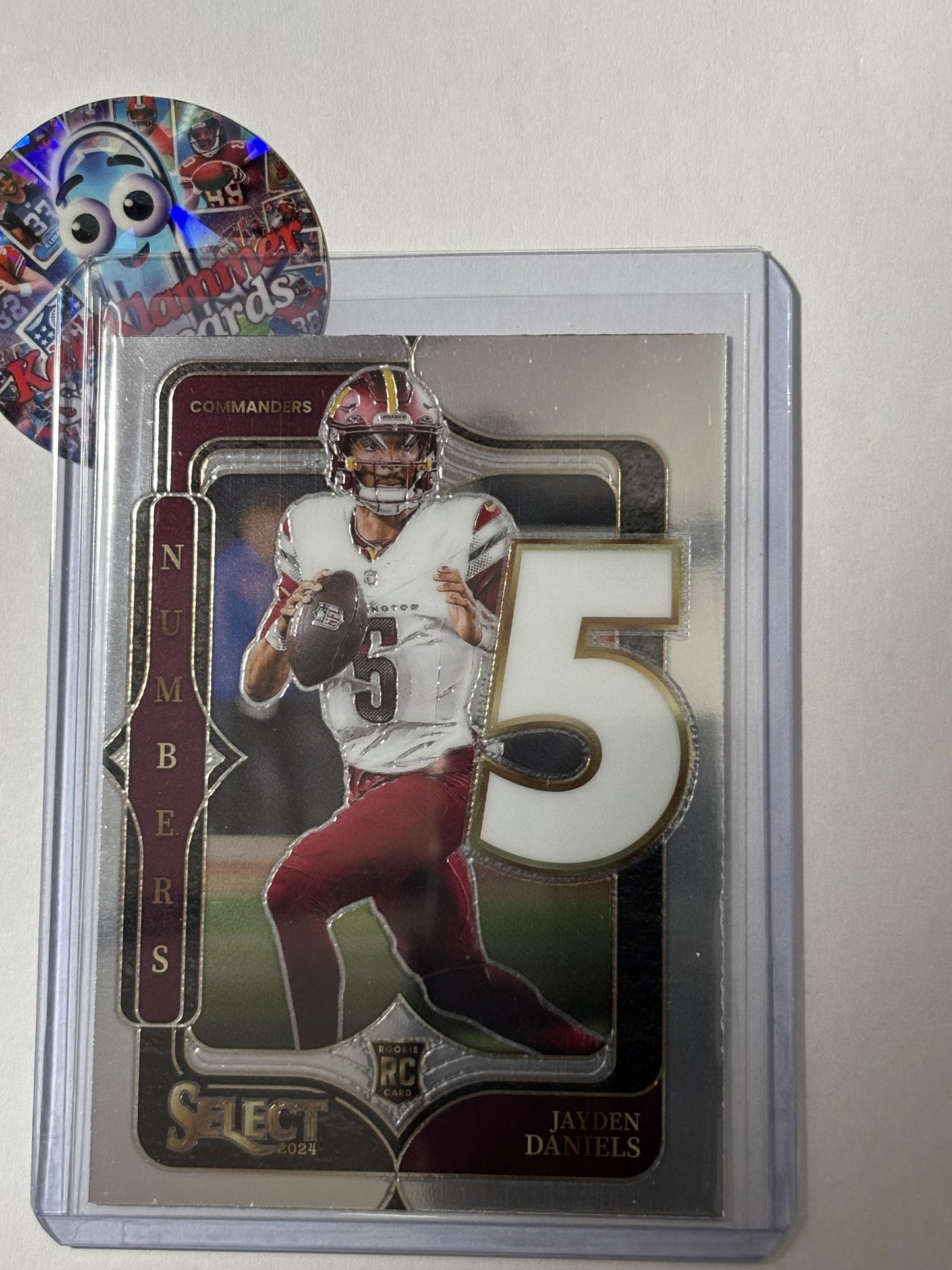 2024 Panini Select #23 Jayden Daniels Select Numbers Prizm Washington Commanders