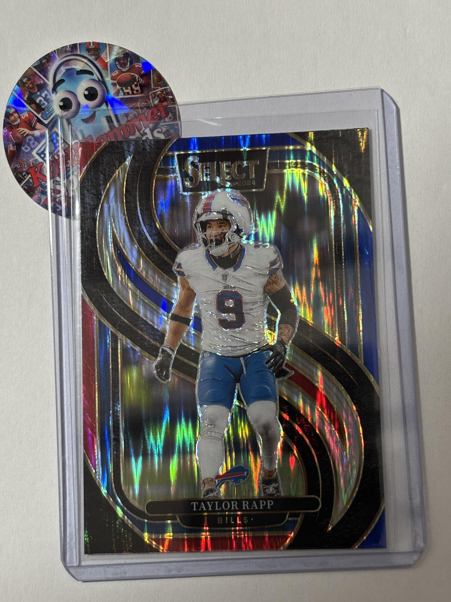 2024 Panini Select #195 Taylor Rapp Red & Blue Prizm Shock Buffalo Bills