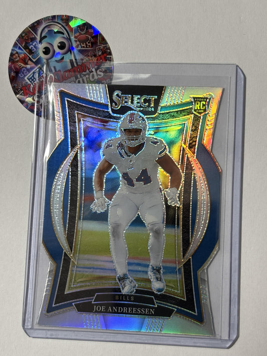 2024 Panini Select #20 Joe Andreessen Silver Prizm Die Cut Buffalo Bills RC