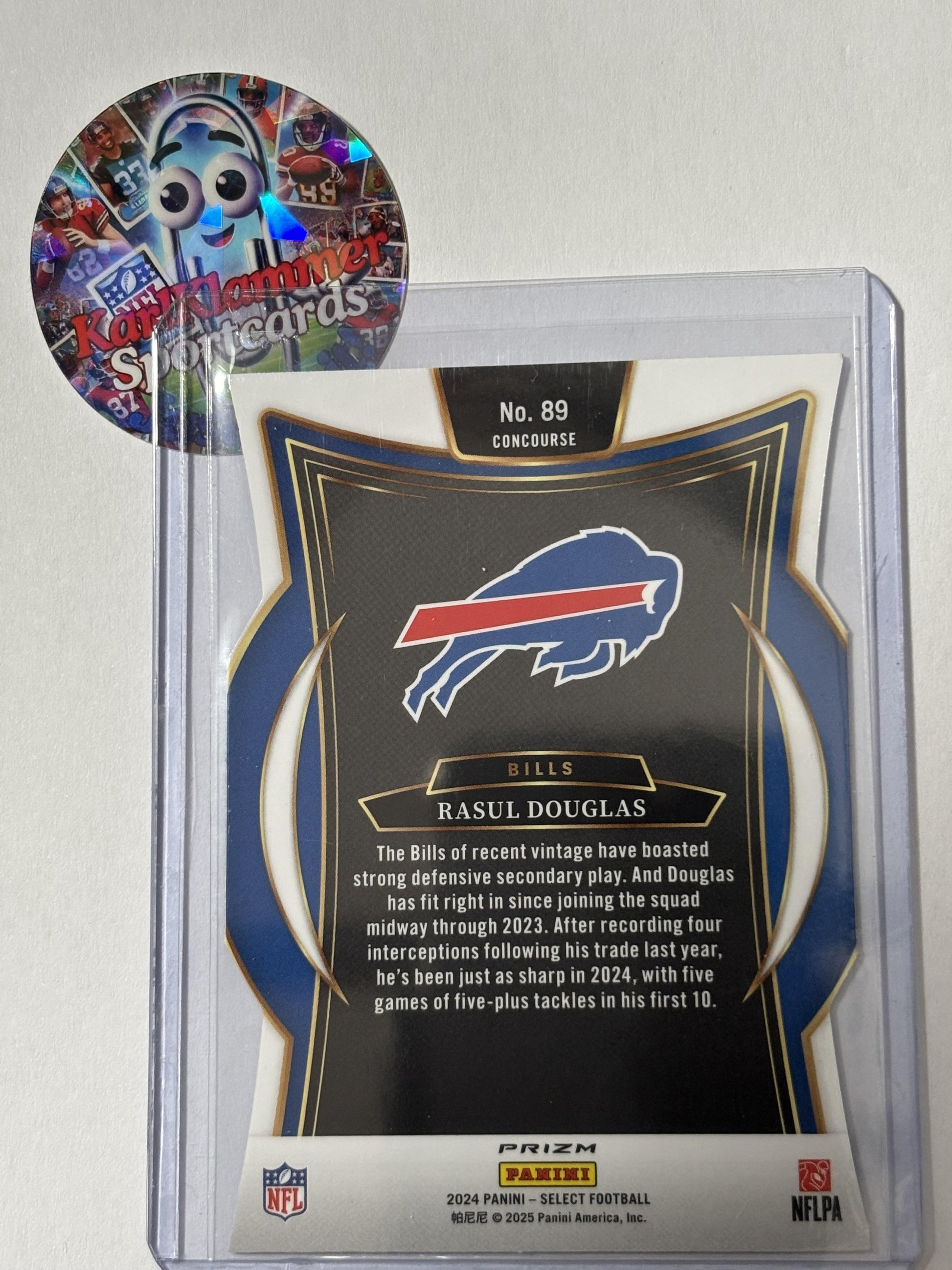 2024 Panini Select #89 Rasul Douglas Silver Prizm Die Cut Buffalo Bills