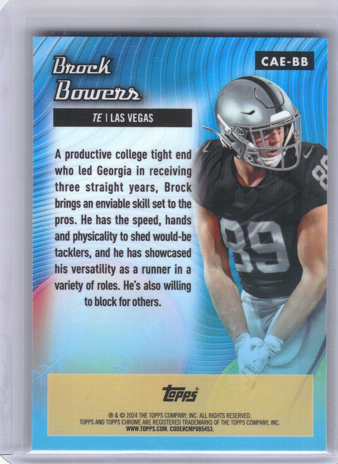 Brock Bowers Las Vegas Raiders 2024 Topps Chrome All-Etch Pink