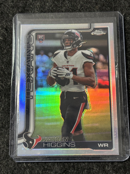 2025 Topps Chrome Football #343 Jayden Higgins refractor Refractor Houston Texans