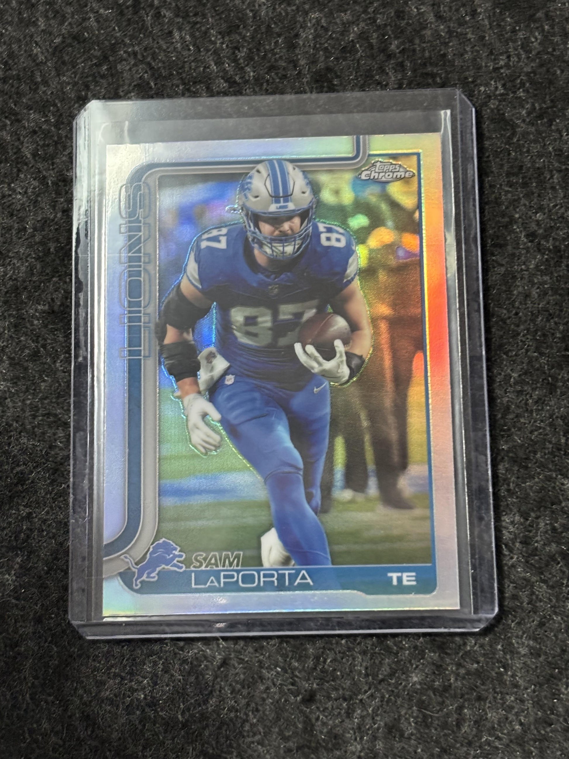 2025 Topps Chrome Football #100 Sam LaPorta Refractor Detroit Lions