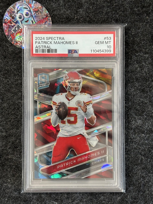 2024 Panini Spectra #53 Patrick Mahomes II Astral PSA 10 #/40 Kansas City Chiefs SN